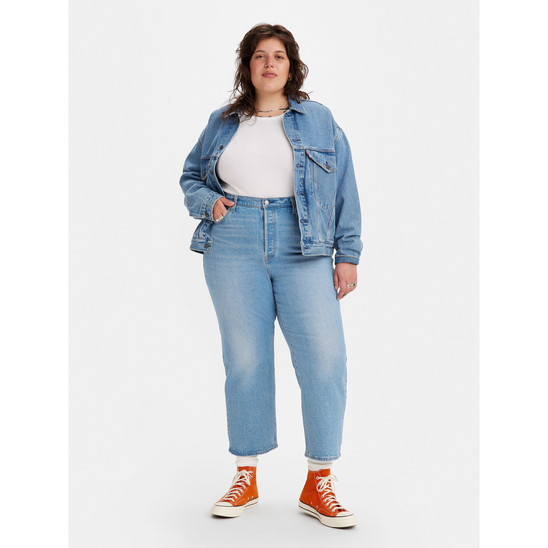 Levi's® Jeansy Ribcage 388430023 Modrá Straight Fit - Pepit.cz