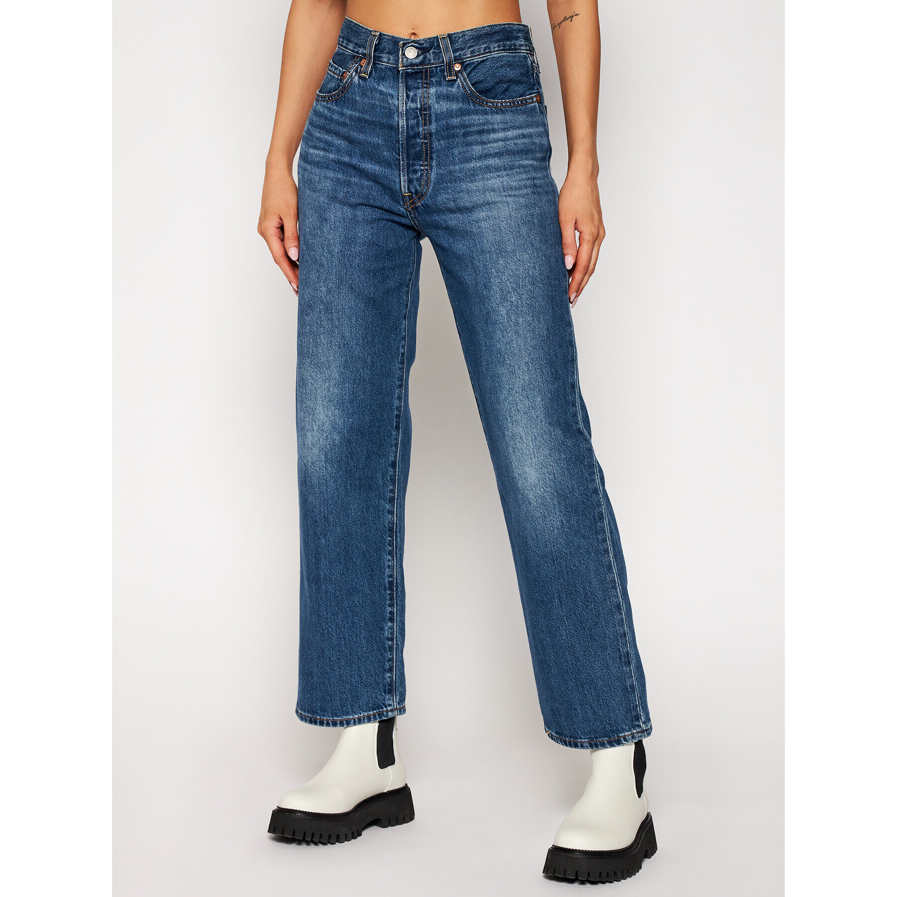 Levi's® Jeansy Ribcage Ankle 72693-0079 Tmavomodrá Regular Fit - Pepit.cz