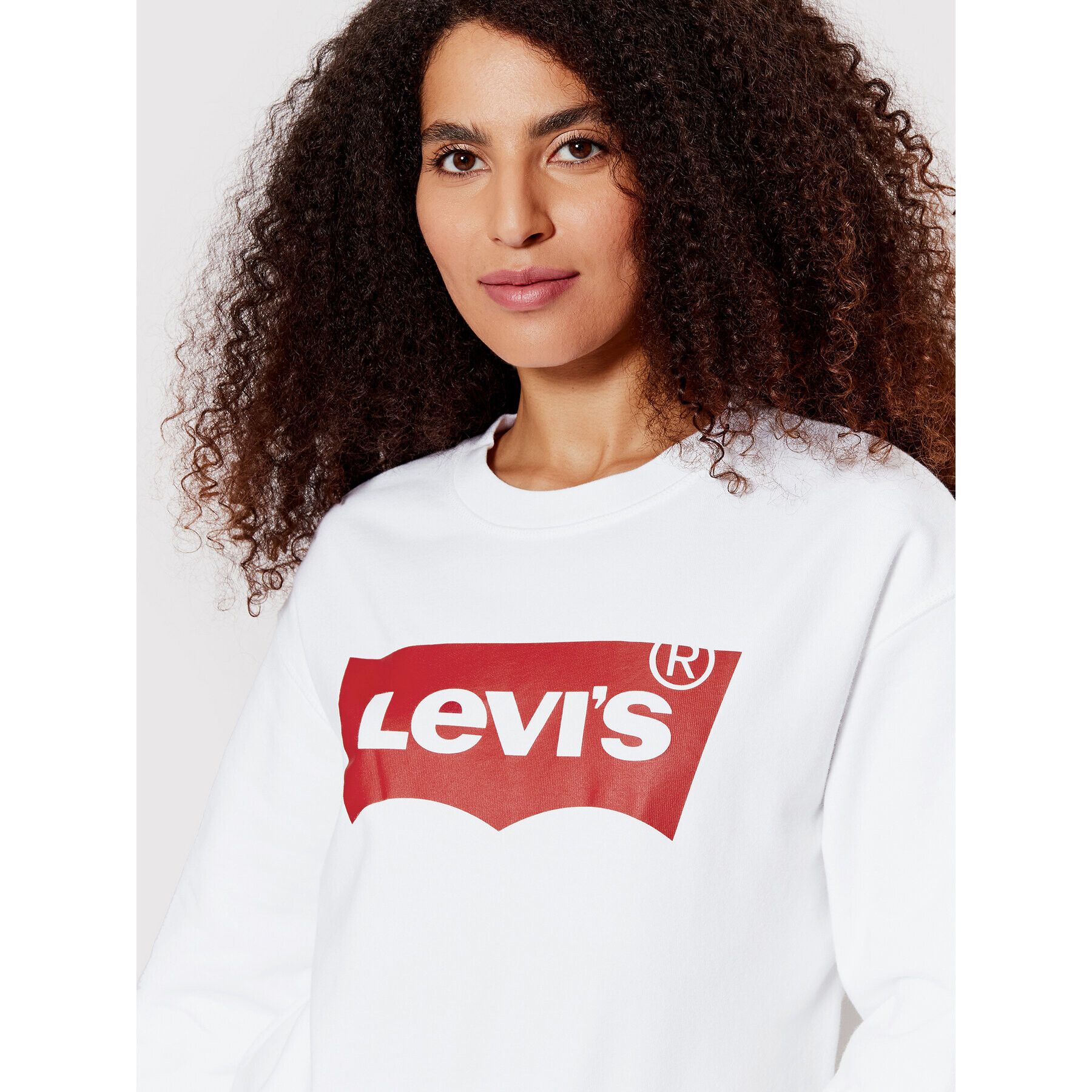 Levi's® Mikina 186860011 Bílá Relaxed Fit - Pepit.cz