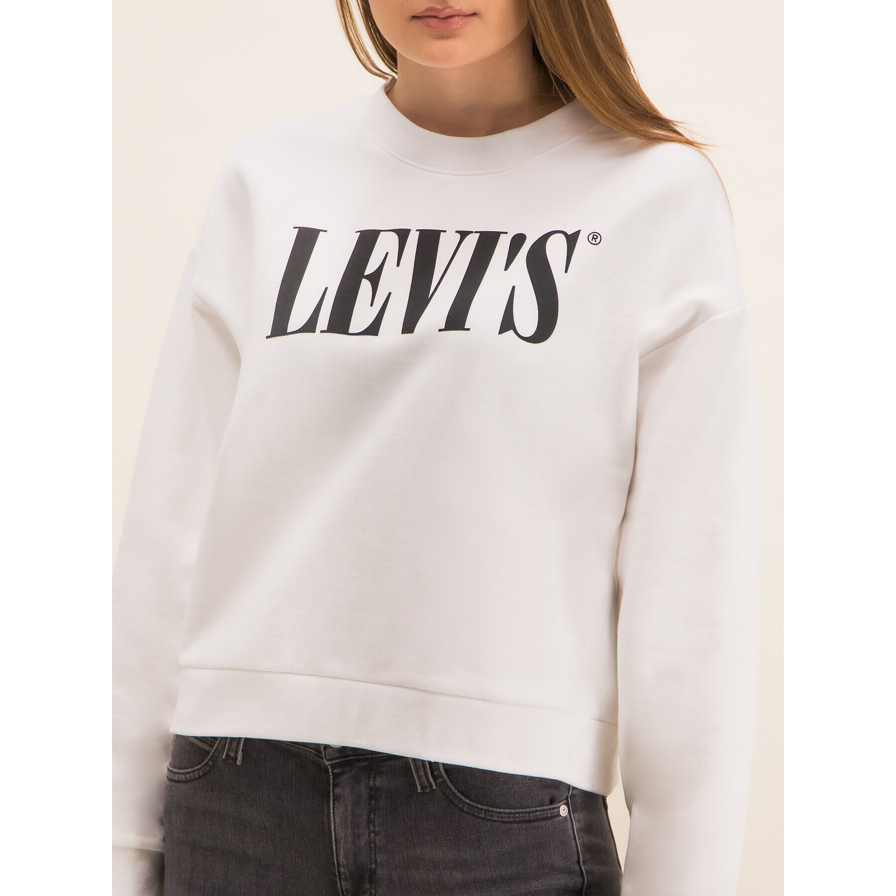 Levi's® Mikina Graphic Diana Crewneck 85283-0000 Bílá Oversize Fit - Pepit.cz