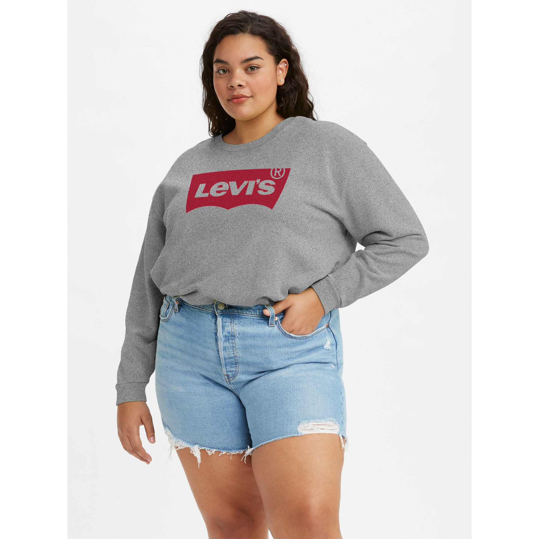 Levi's® Mikina Graphic Standard (Plus) 869200003 Šedá Loose Fit - Pepit.cz