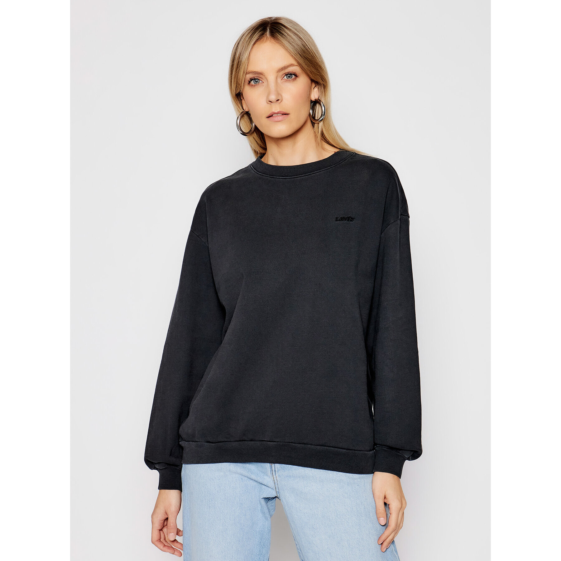 Levi's® Mikina Melrose Slouchy Crew 32951-0003 Černá Regular Fit - Pepit.cz