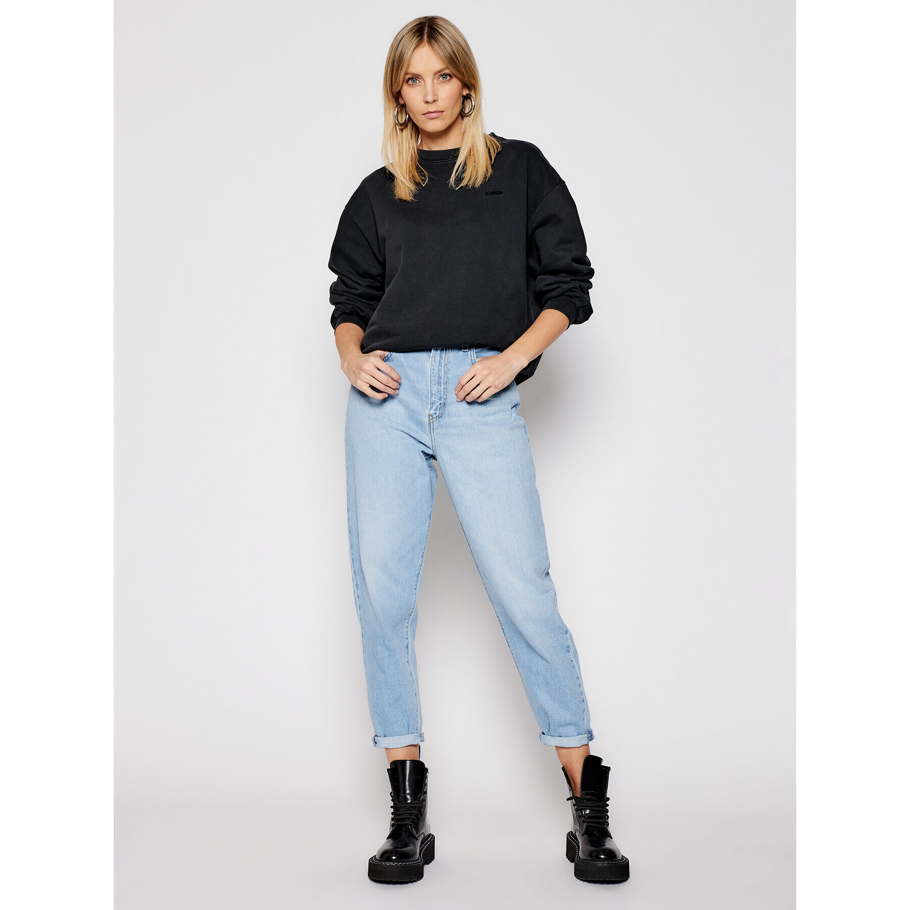 Levi's® Mikina Melrose Slouchy Crew 32951-0003 Černá Regular Fit - Pepit.cz