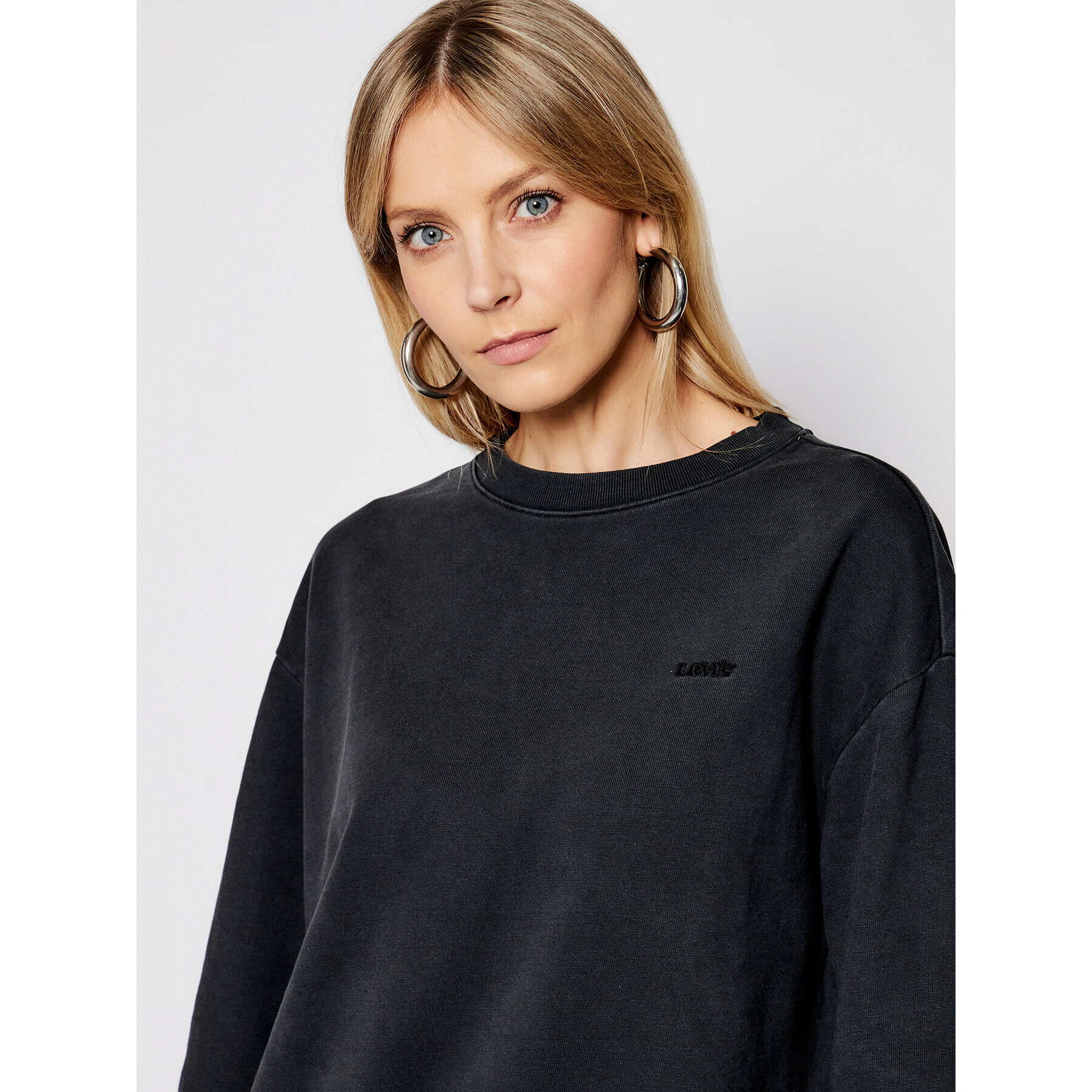 Levi's® Mikina Melrose Slouchy Crew 32951-0003 Černá Regular Fit - Pepit.cz