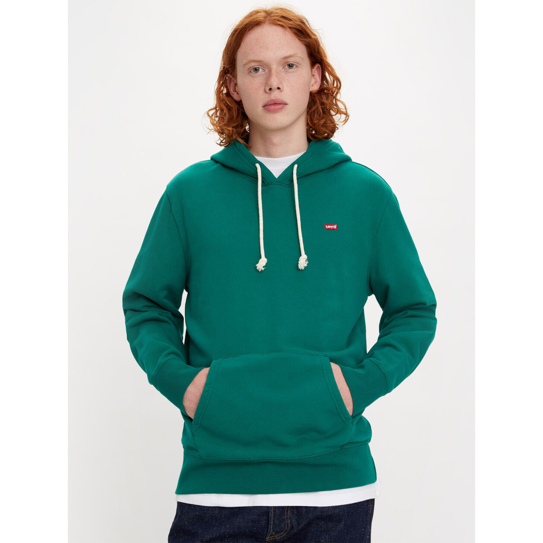 Levi's® Mikina New Original Hoodie 345810023 Zelená Regular Fit - Pepit.cz