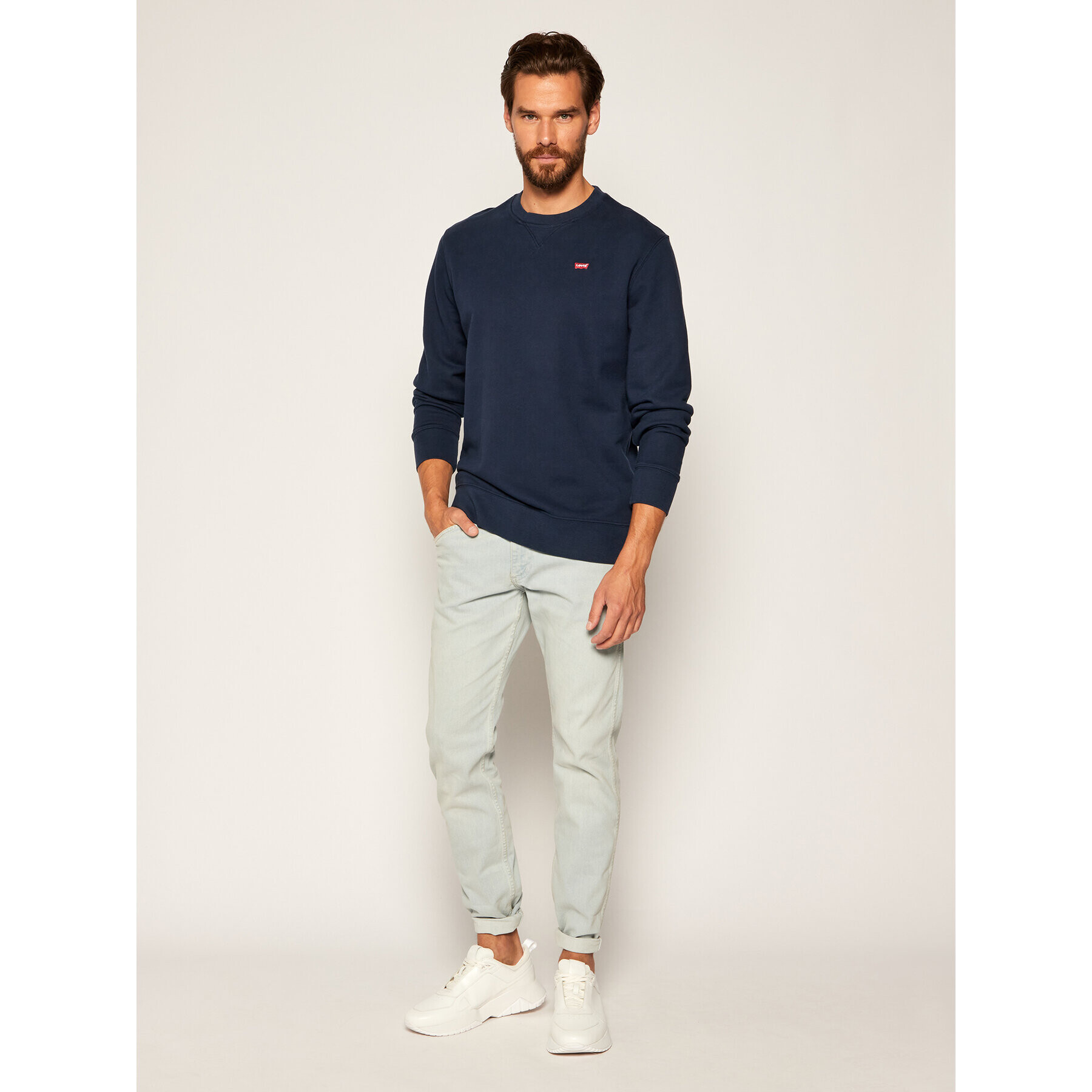 Levi's® Mikina Orginal Crew 35909-0001 Tmavomodrá Regular Fit - Pepit.cz