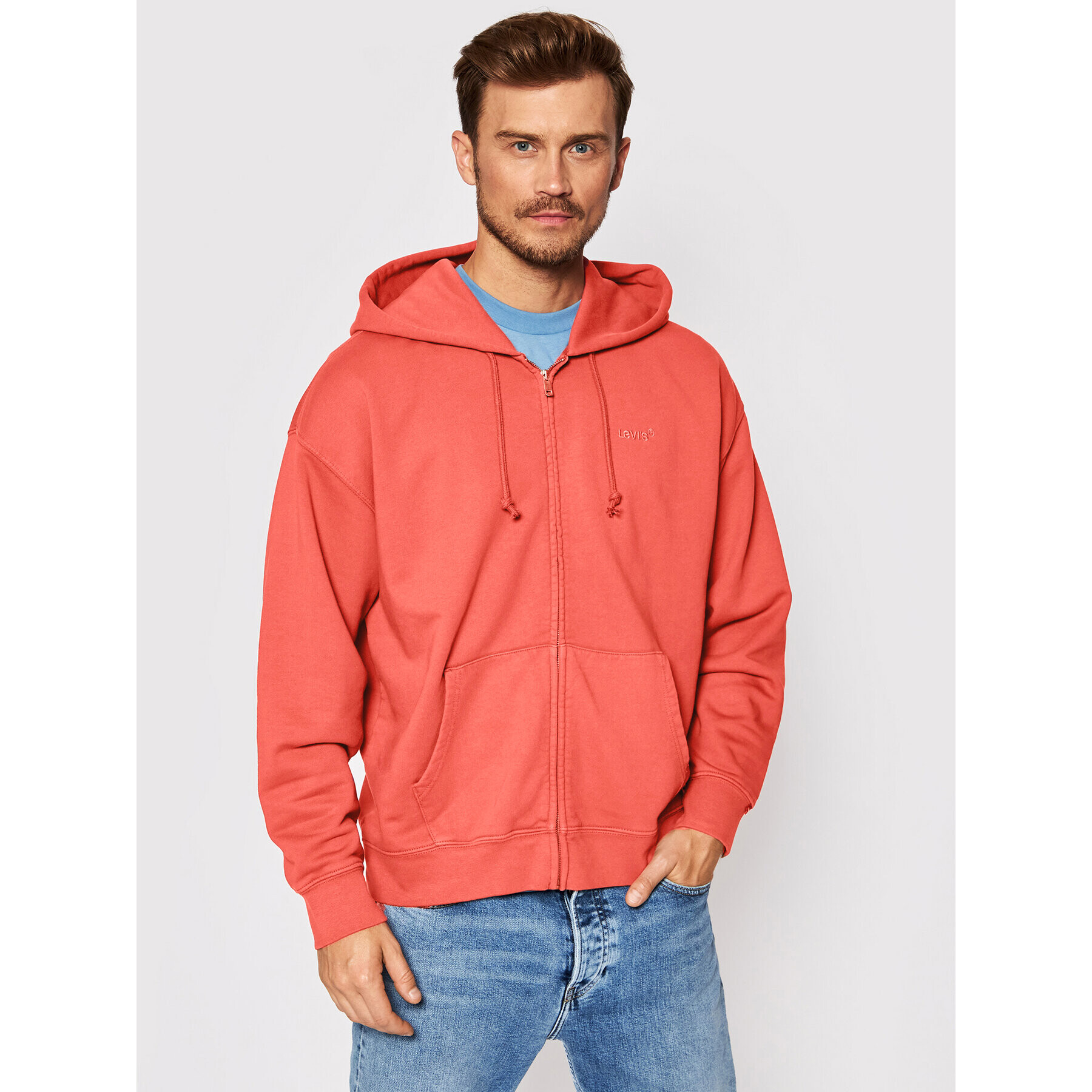 Levi's® Mikina Red Tab™ Zip A0924-0004 Oranžová Relaxed Fit - Pepit.cz