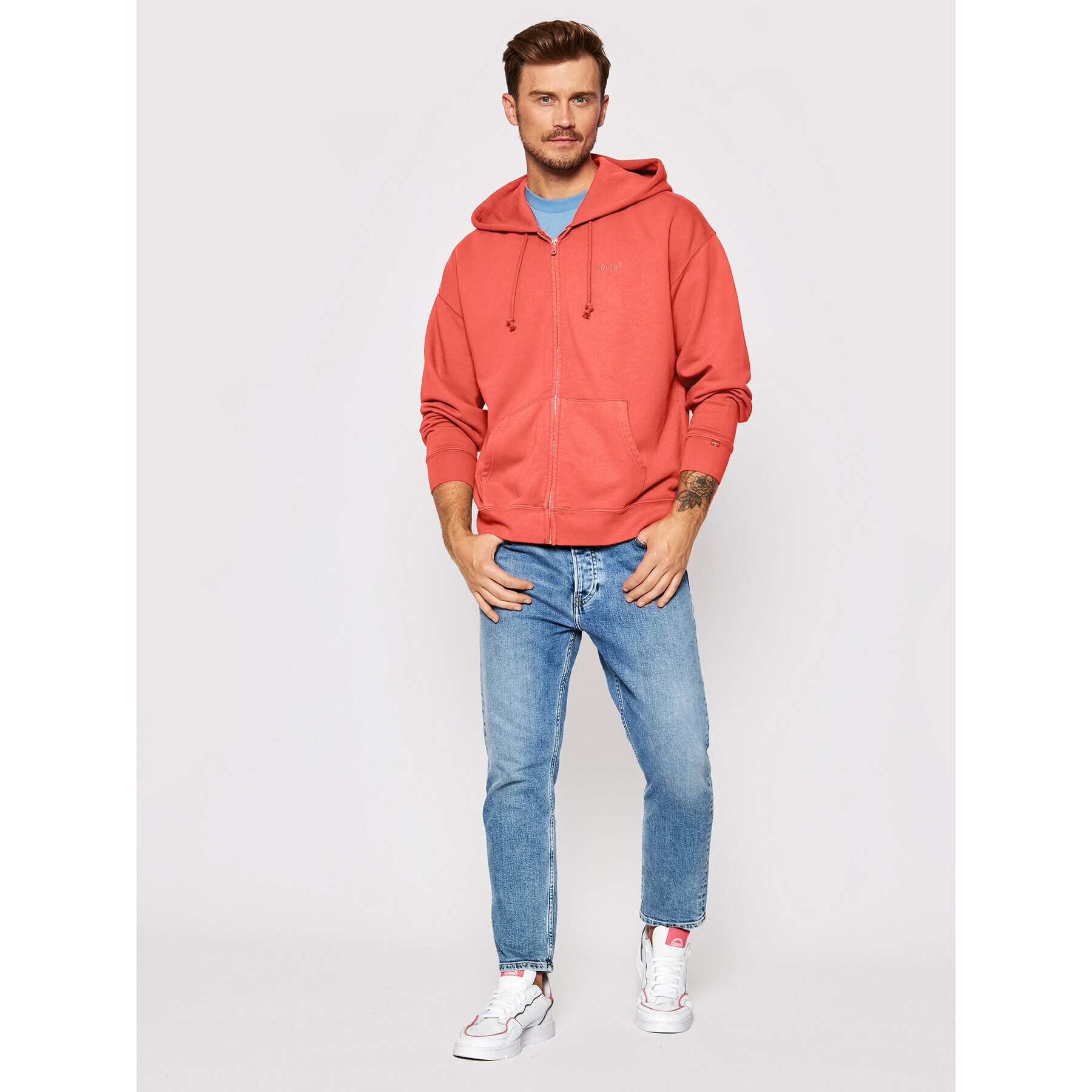 Levi's® Mikina Red Tab™ Zip A0924-0004 Oranžová Relaxed Fit - Pepit.cz