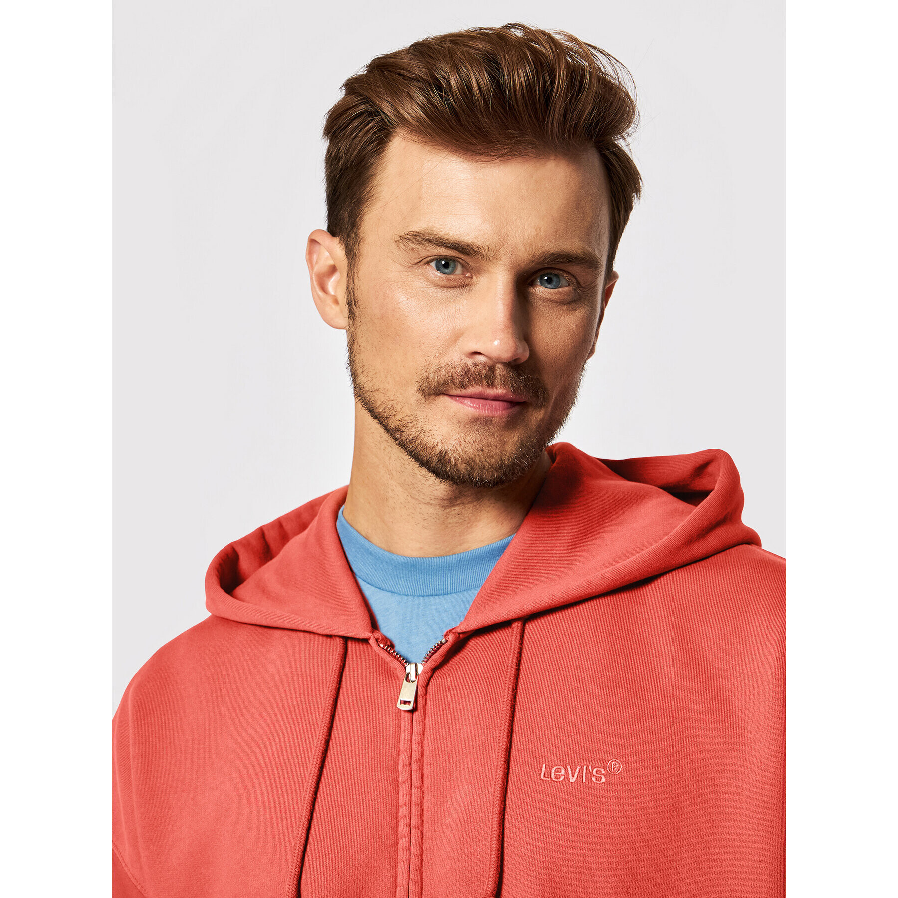 Levi's® Mikina Red Tab™ Zip A0924-0004 Oranžová Relaxed Fit - Pepit.cz