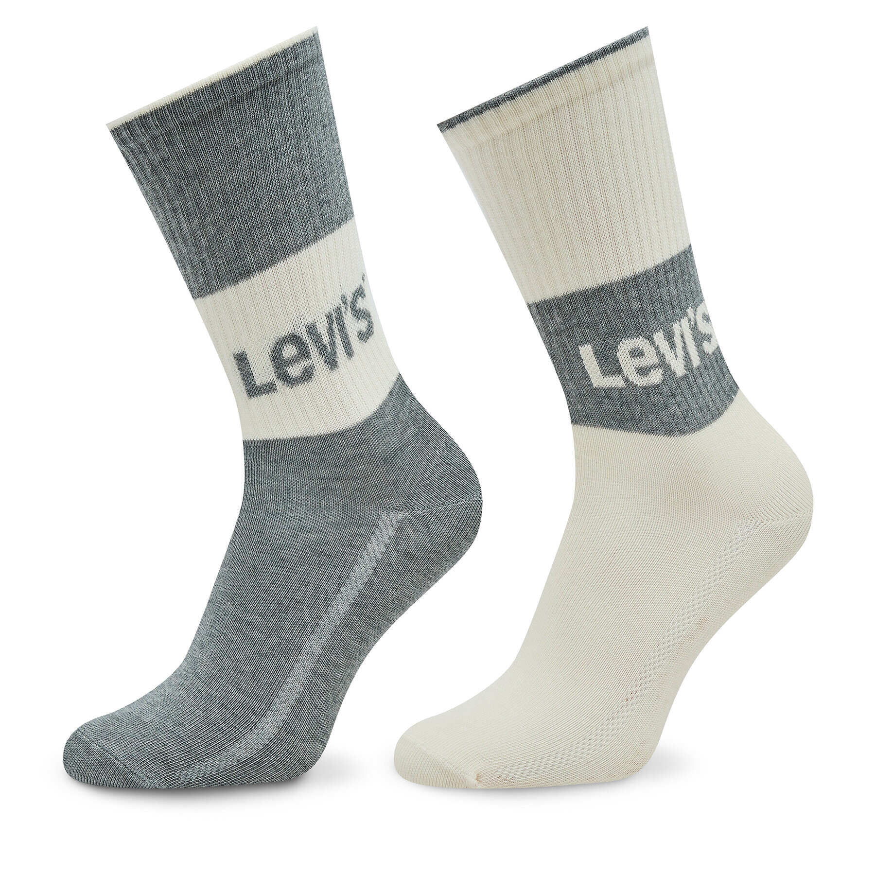 Levi's® Sada 2 párů dámských vysokých ponožek 701218215 Šedá - Pepit.cz