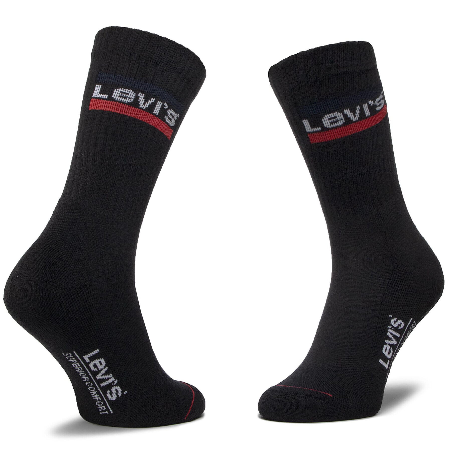 Levi's® Sada 2 párů vysokých ponožek unisex 37157-0153 Černá - Pepit.cz