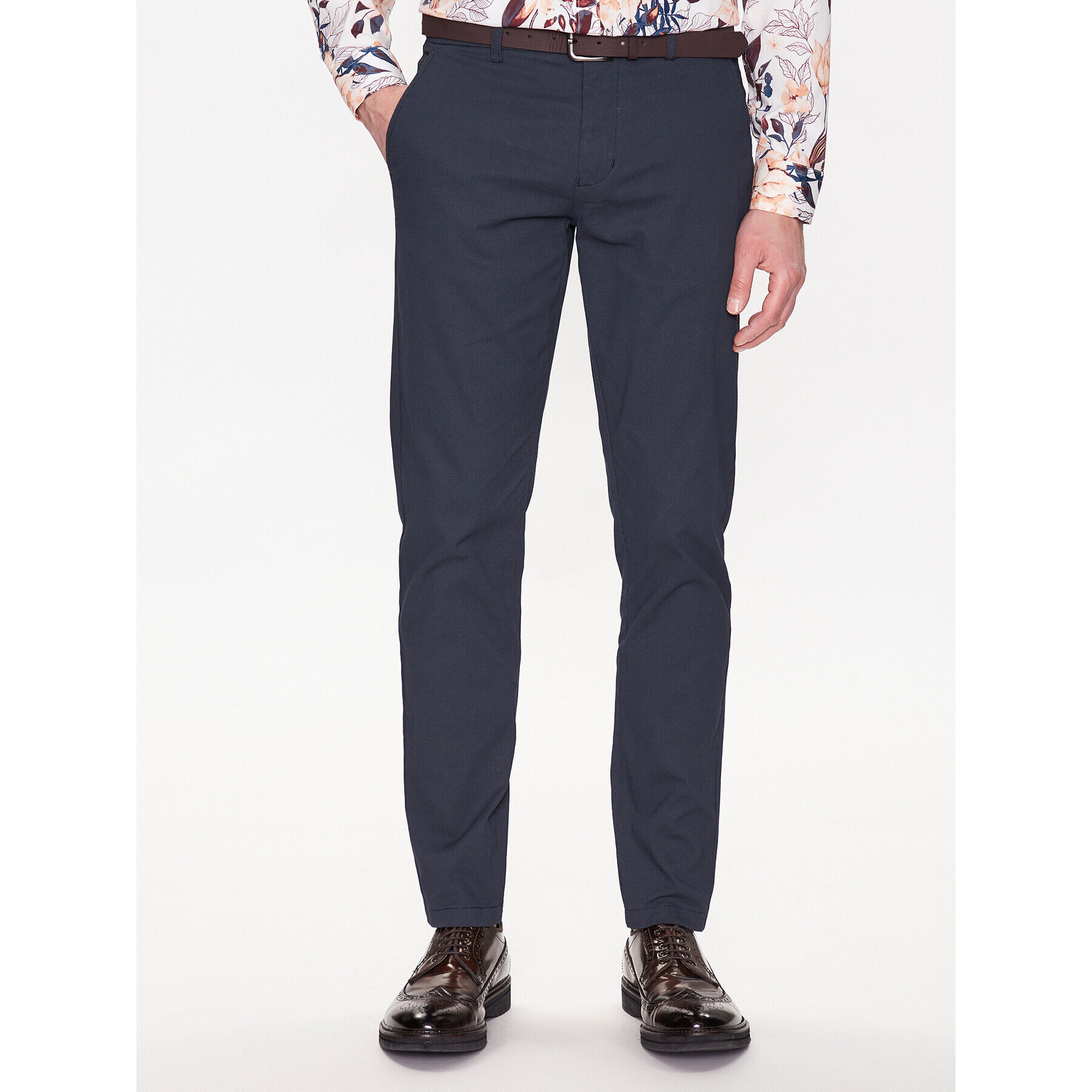 Lindbergh Chino kalhoty 30-005048A Tmavomodrá Slim Fit - Pepit.cz