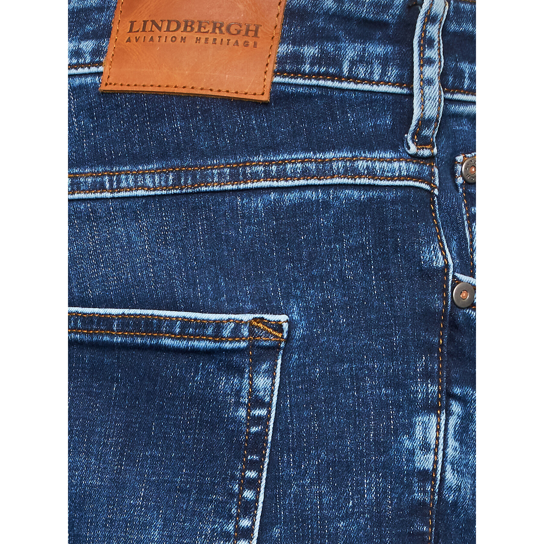 Lindbergh Jeansy 30-020000HDE Tmavomodrá Tapered Fit - Pepit.cz