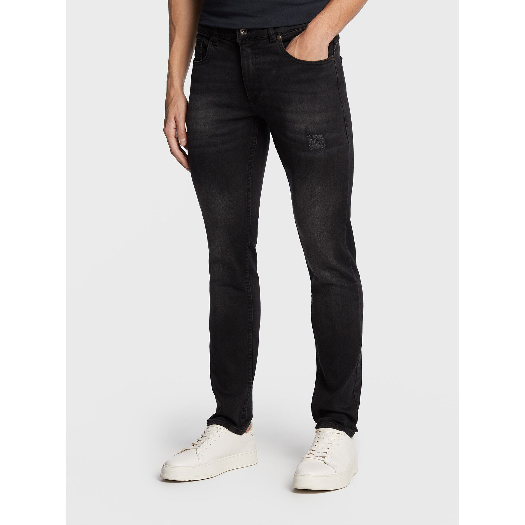 Lindbergh Jeansy 30-050002BON Černá Slim Fit - Pepit.cz