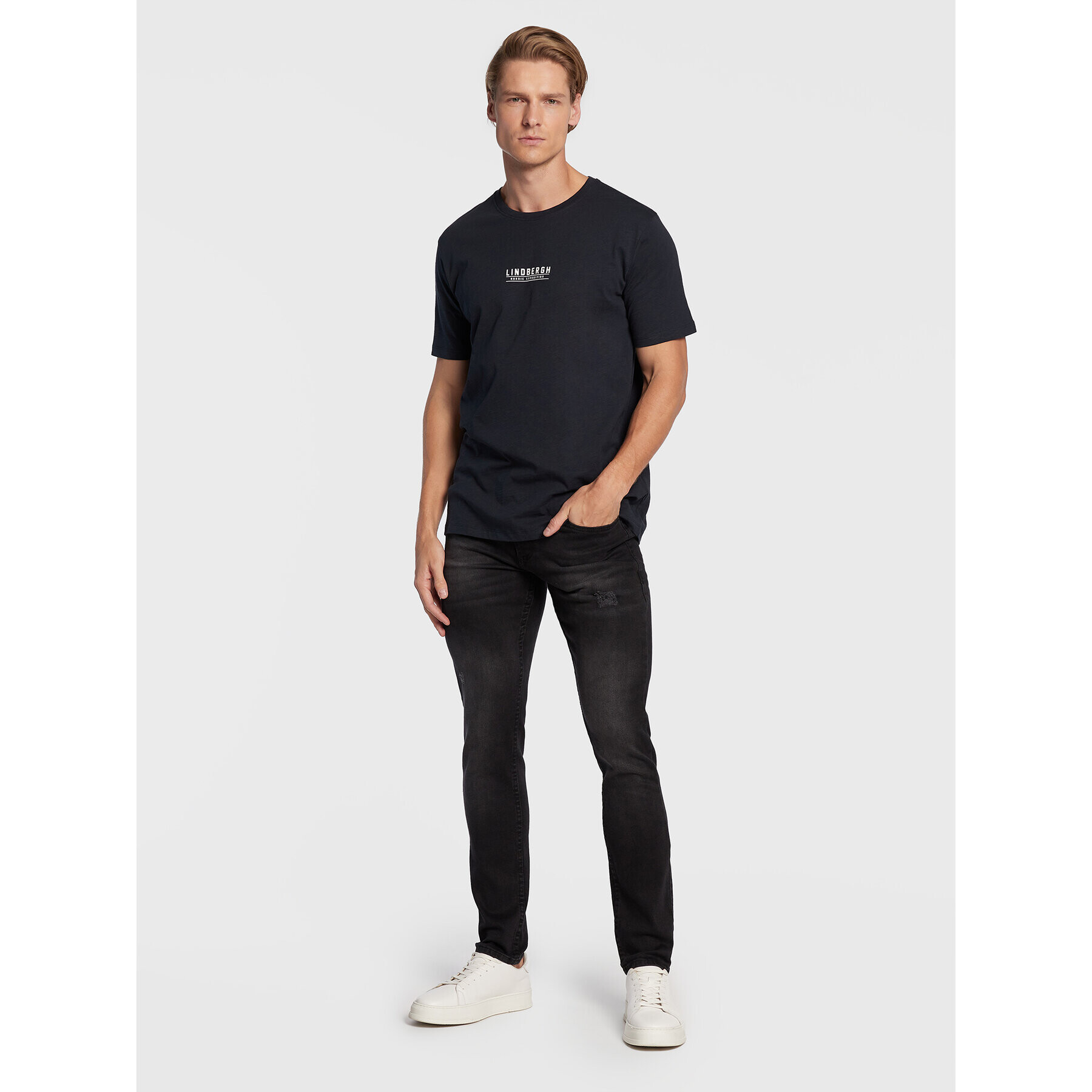 Lindbergh Jeansy 30-050002BON Černá Slim Fit - Pepit.cz