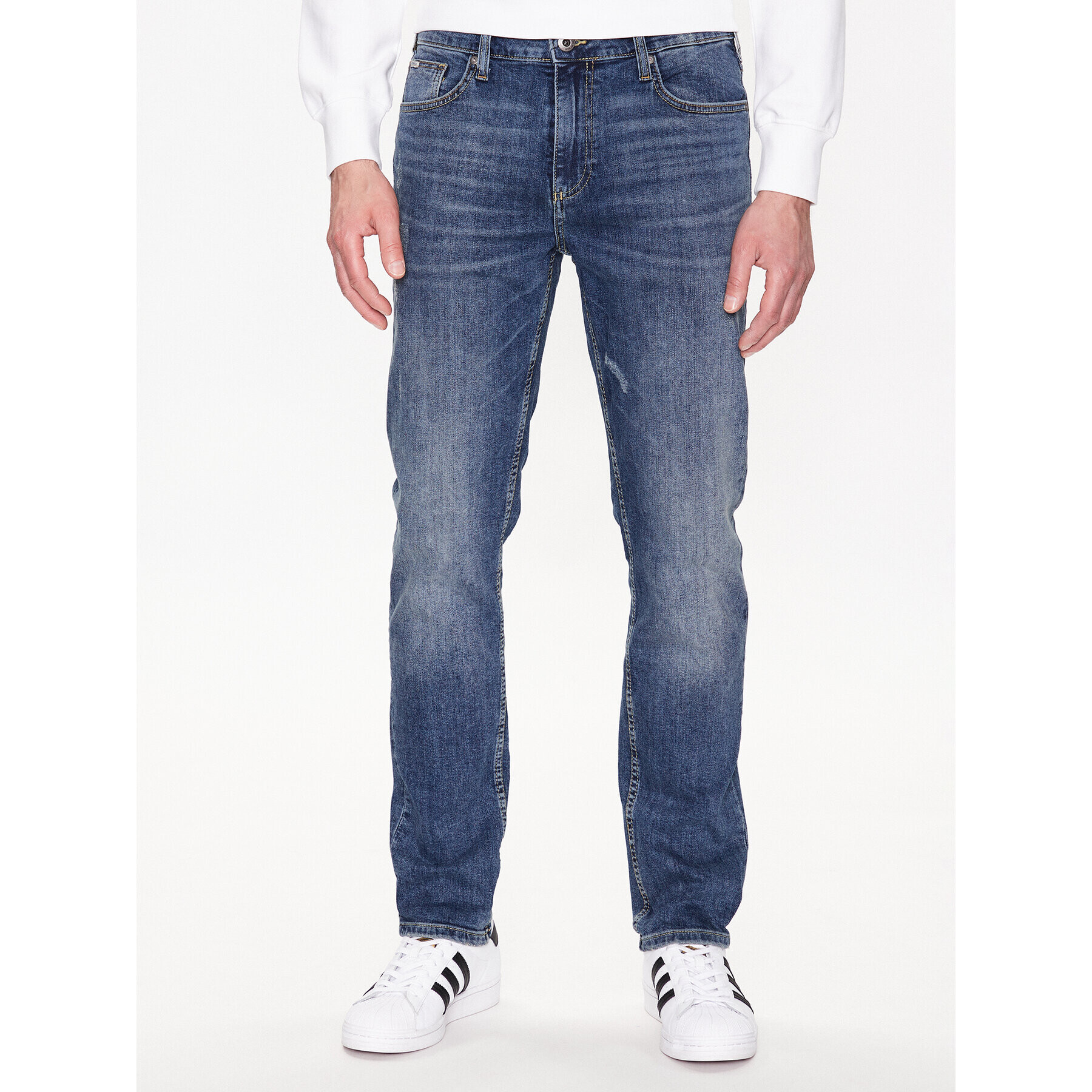 Lindbergh Jeansy 30-050002DAW Modrá Slim Fit - Pepit.cz