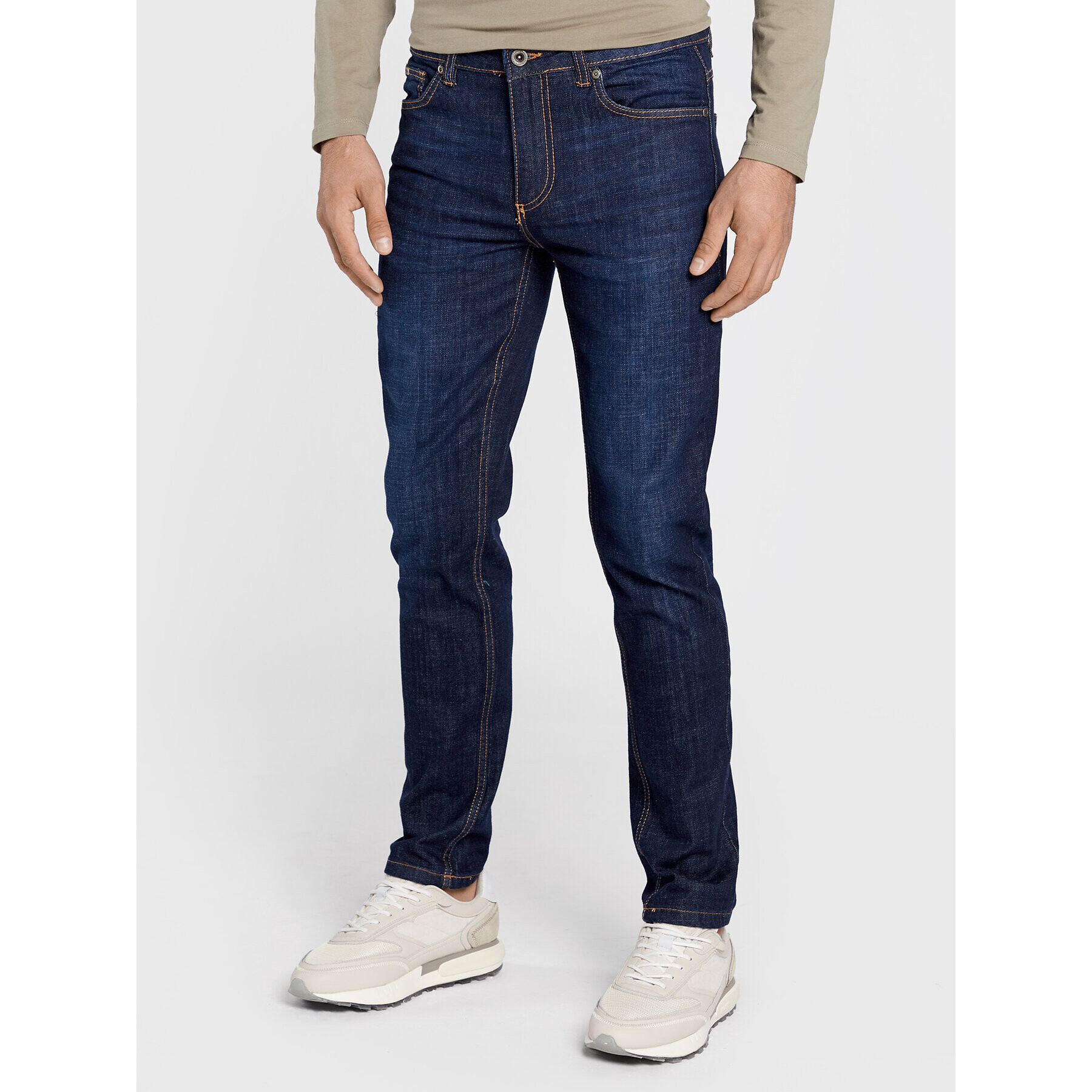 Lindbergh Jeansy 30-050002MAB Tmavomodrá Slim Fit - Pepit.cz