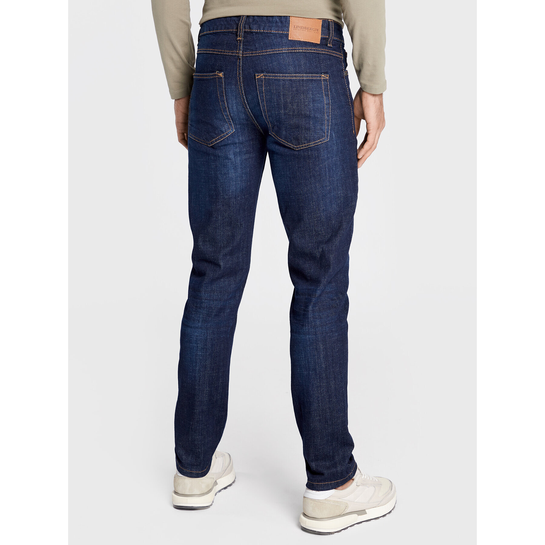 Lindbergh Jeansy 30-050002MAB Tmavomodrá Slim Fit - Pepit.cz