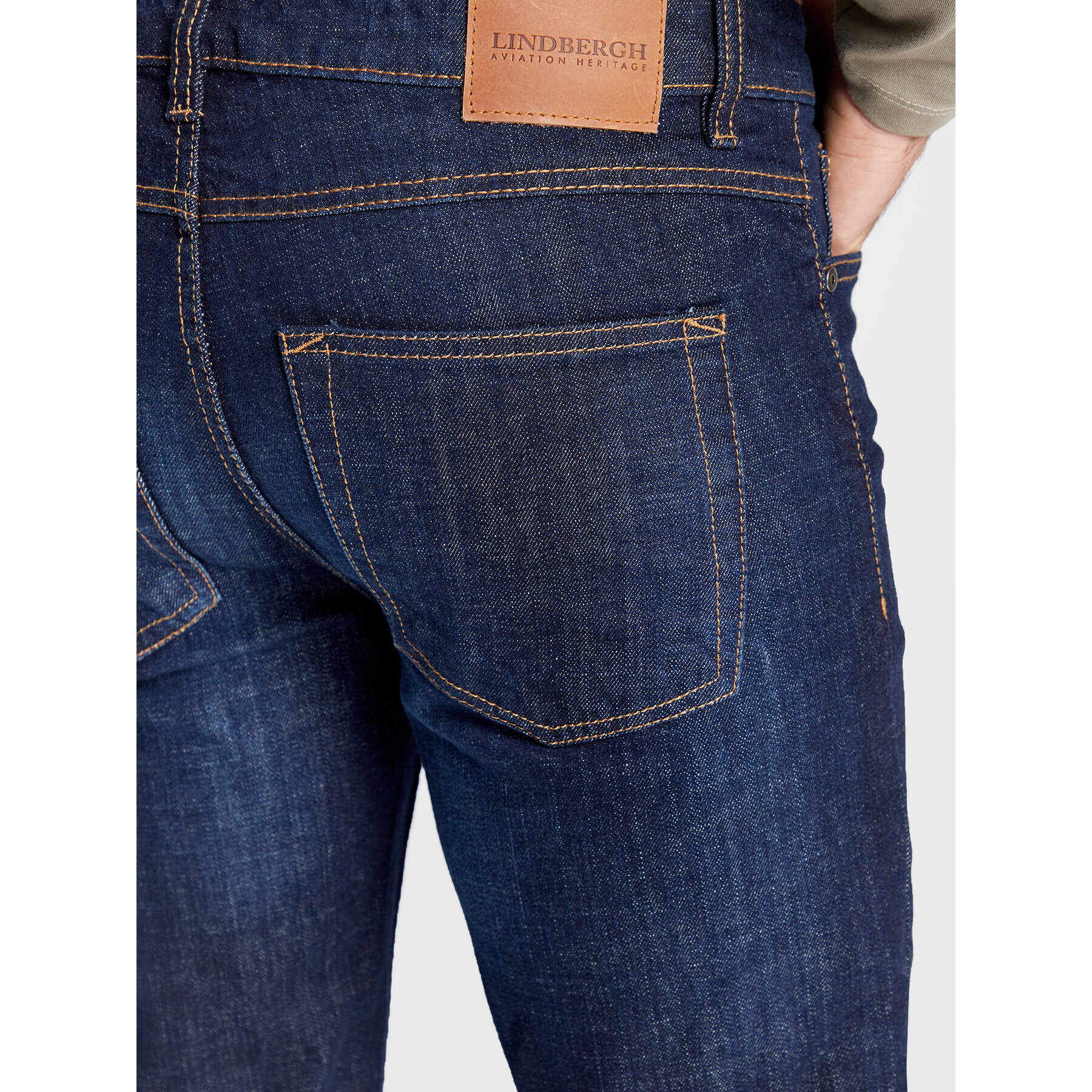 Lindbergh Jeansy 30-050002MAB Tmavomodrá Slim Fit - Pepit.cz