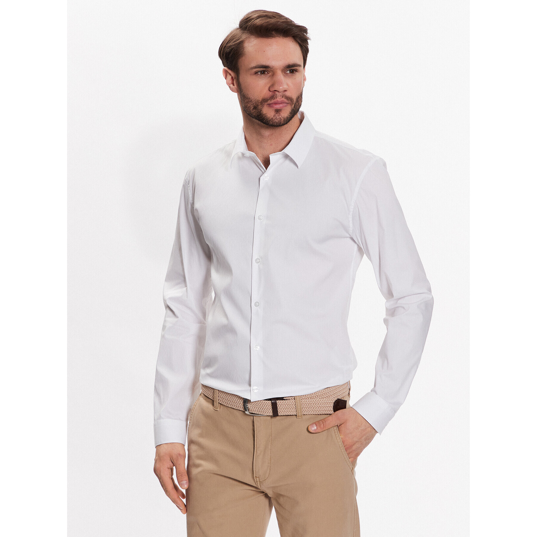 Lindbergh Košile 30-203172 Bílá Slim Fit - Pepit.cz