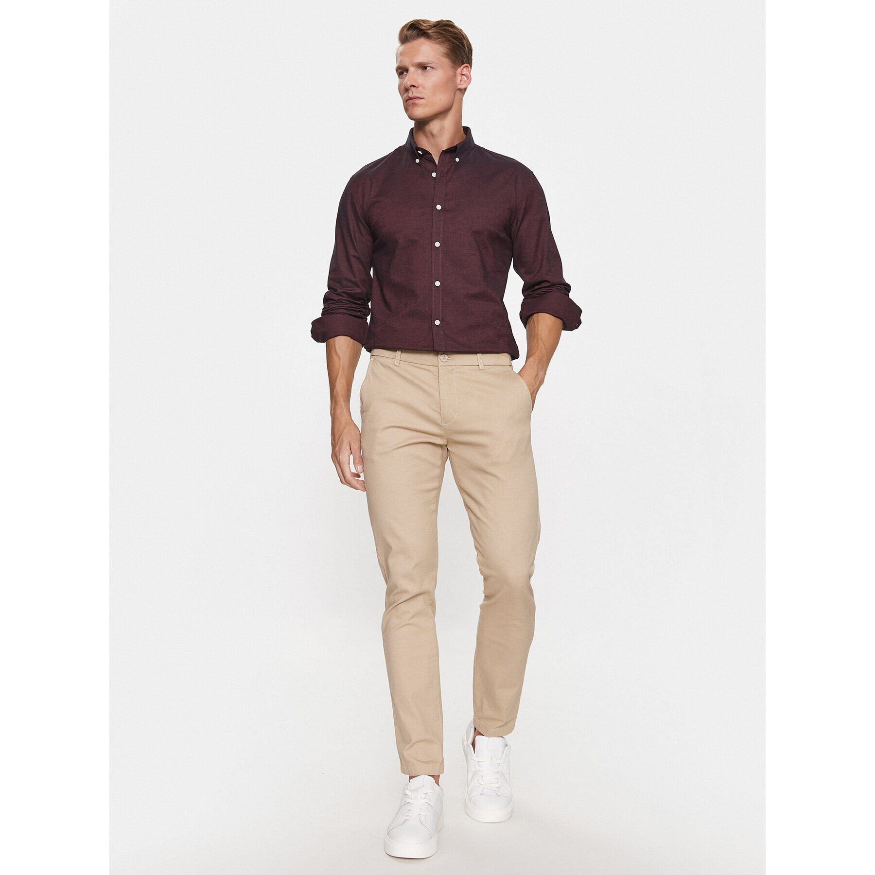 Lindbergh Košile 30-203174 Červená Slim Fit - Pepit.cz