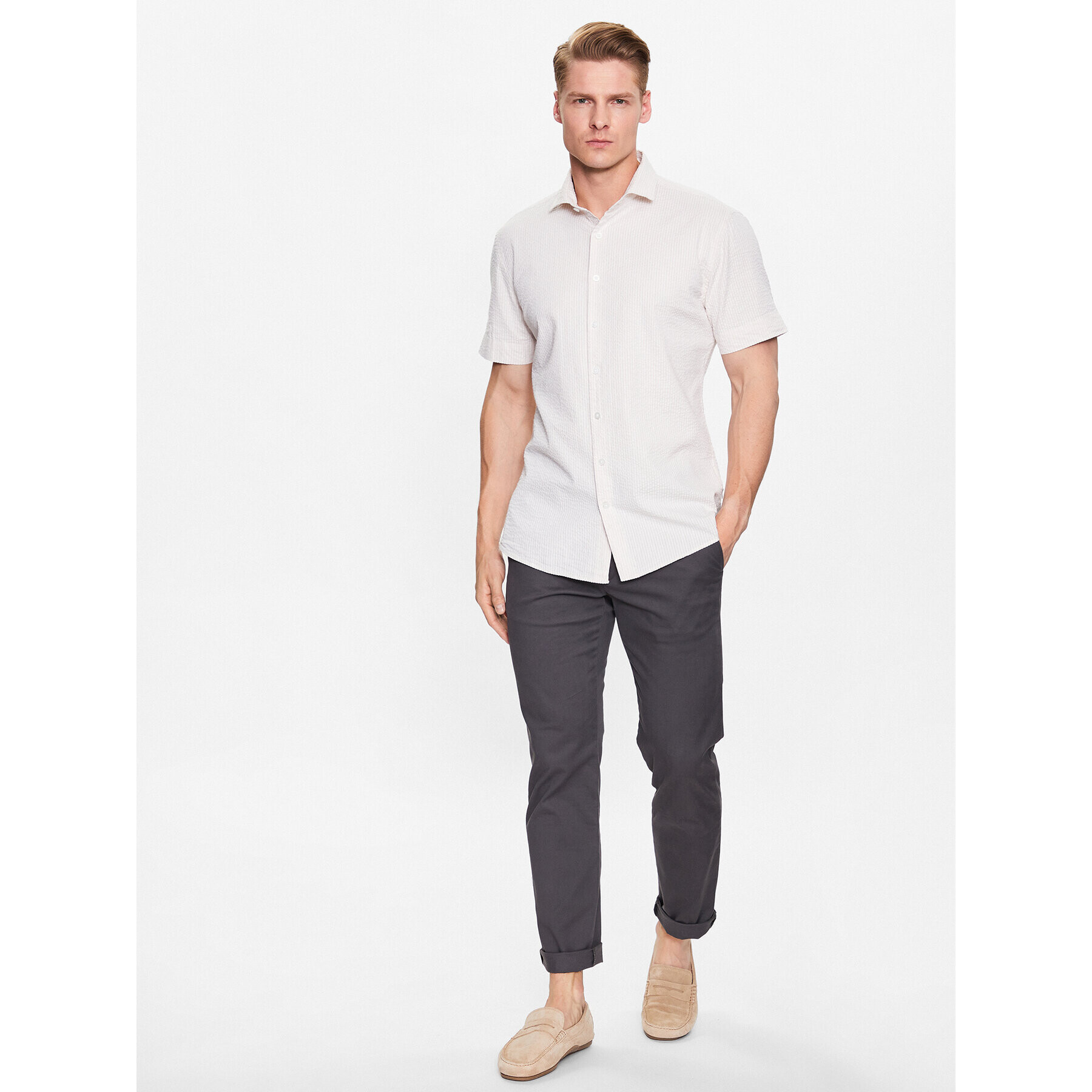 Lindbergh Košile 30-203431 Béžová Slim Fit - Pepit.cz