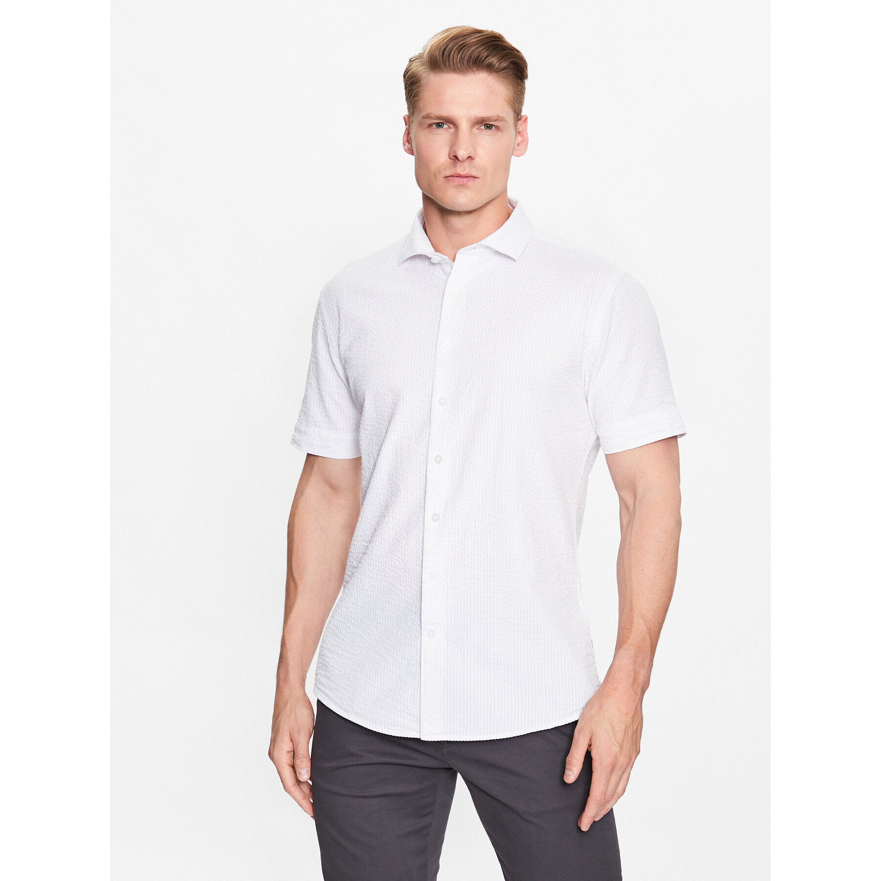 Lindbergh Košile 30-203431 Bílá Slim Fit - Pepit.cz