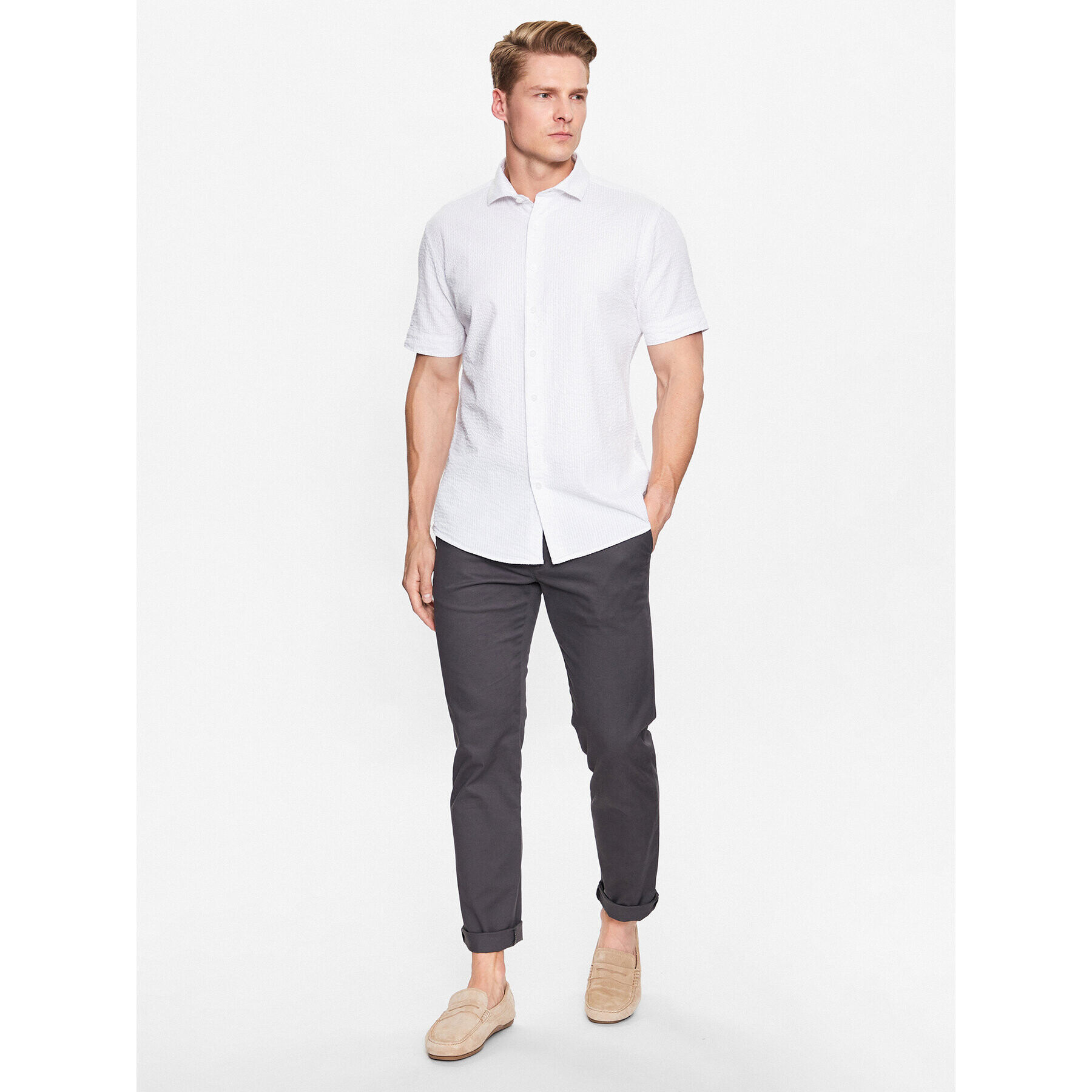 Lindbergh Košile 30-203431 Bílá Slim Fit - Pepit.cz