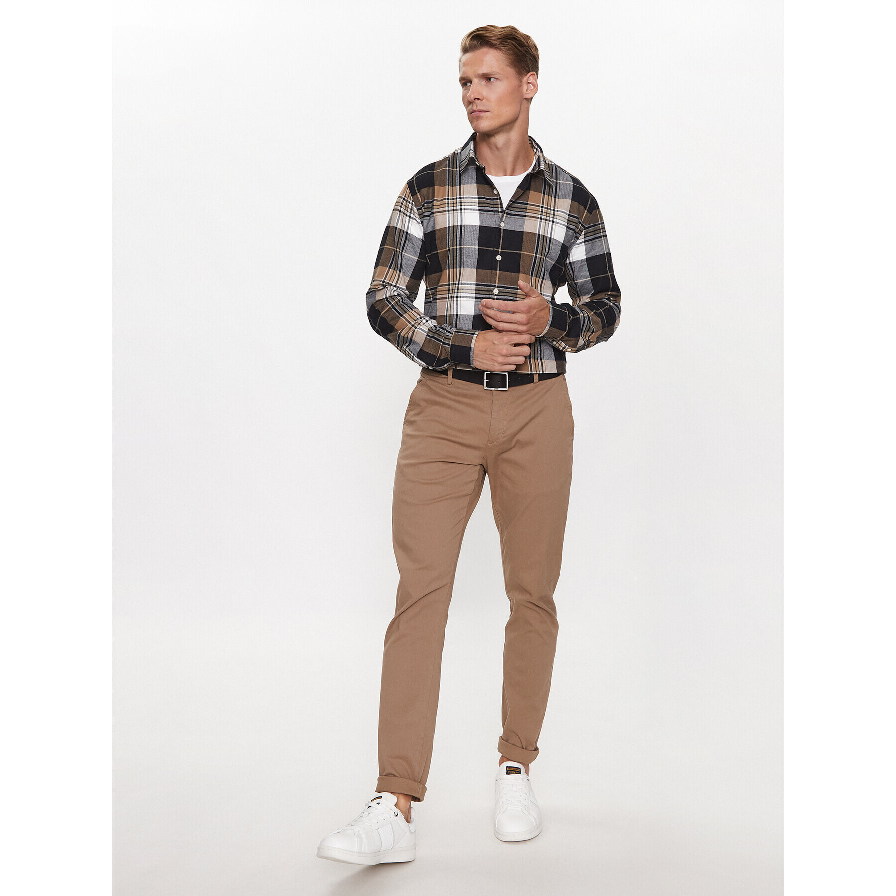 Lindbergh Košile 30-203482 Béžová Slim Fit - Pepit.cz