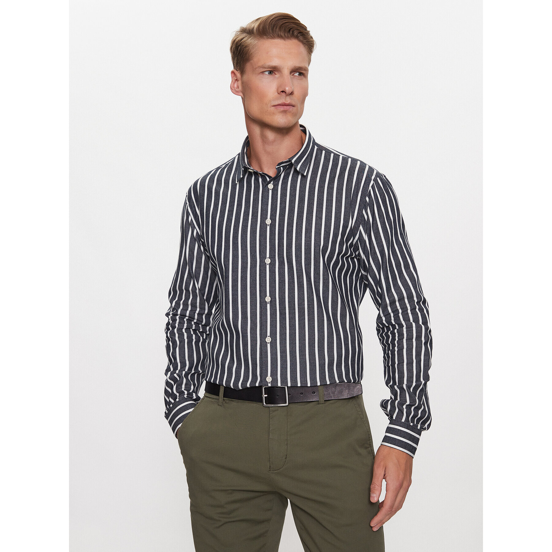 Lindbergh Košile 30-203484 Tmavomodrá Slim Fit - Pepit.cz