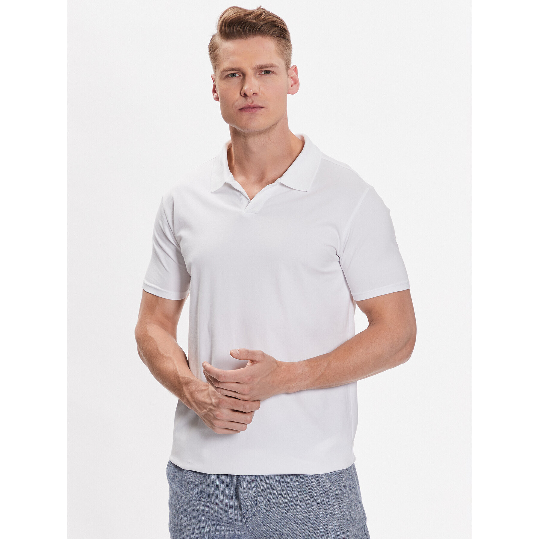 Lindbergh Polokošile 30-404036 Bílá Slim Fit - Pepit.cz