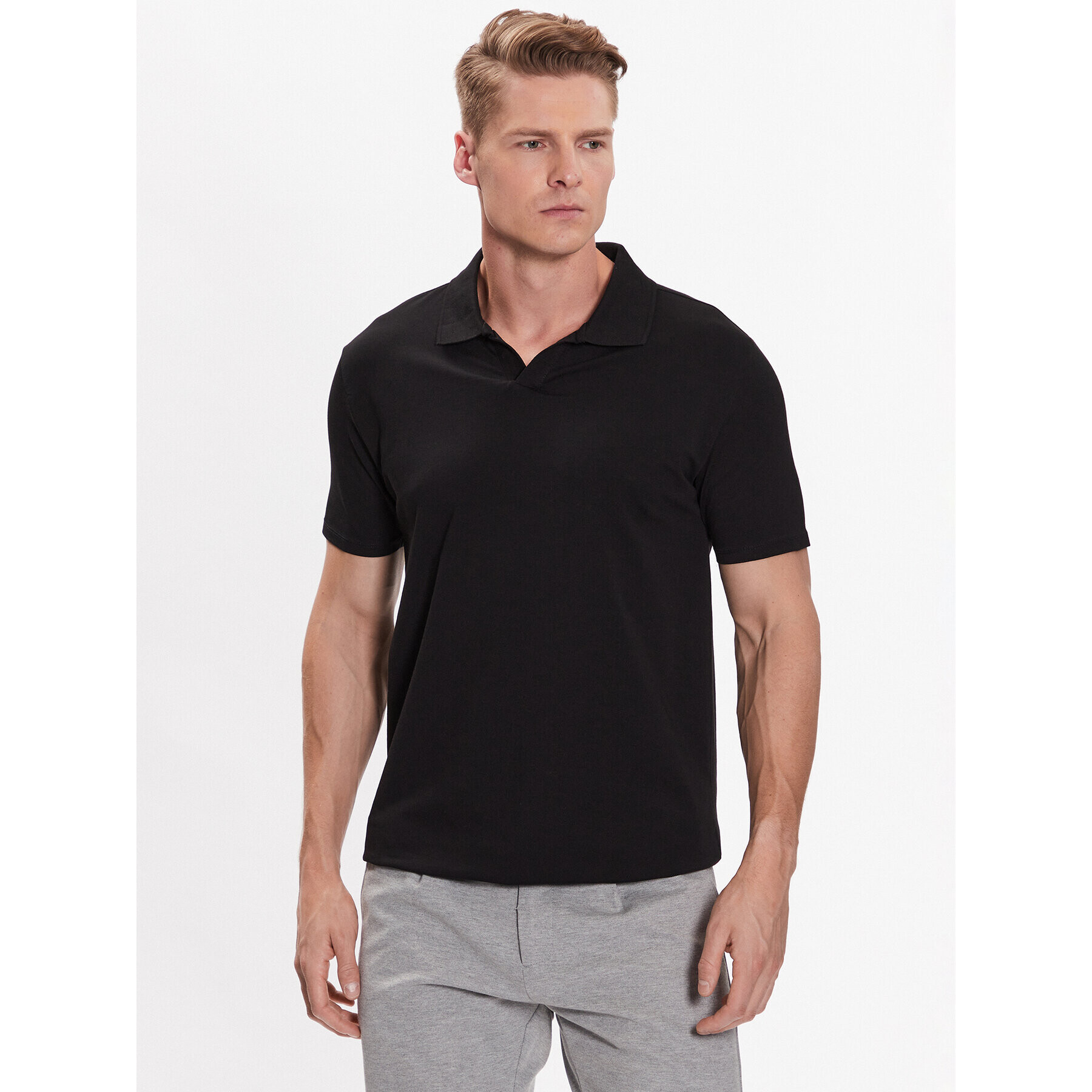 Lindbergh Polokošile 30-404036 Černá Slim Fit - Pepit.cz