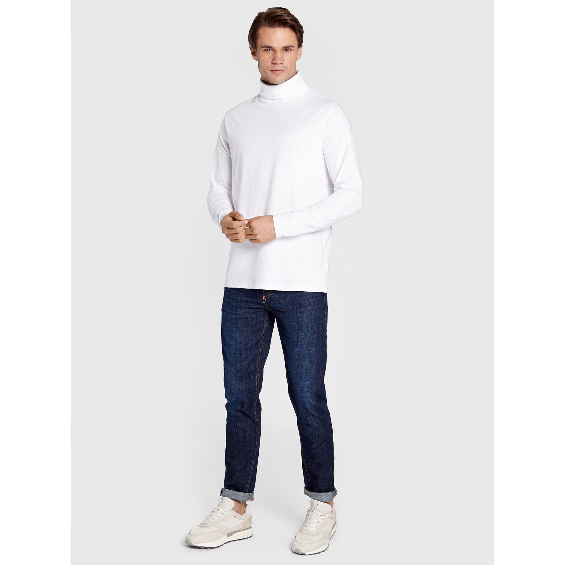 Lindbergh S dlouhým rukávem 30-400126 Bílá Slim Fit - Pepit.cz