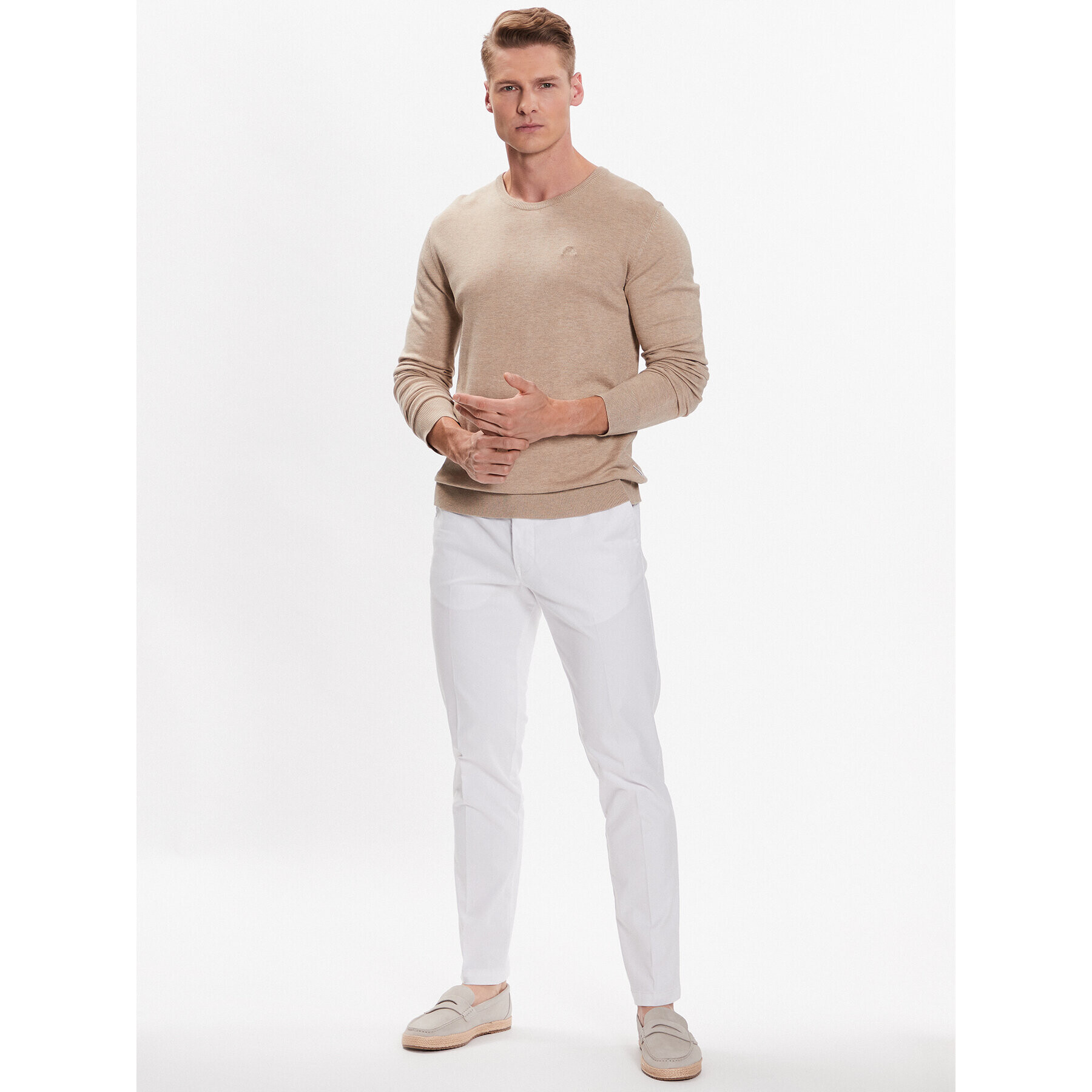 Lindbergh Svetr 30-80043 Béžová Slim Fit - Pepit.cz