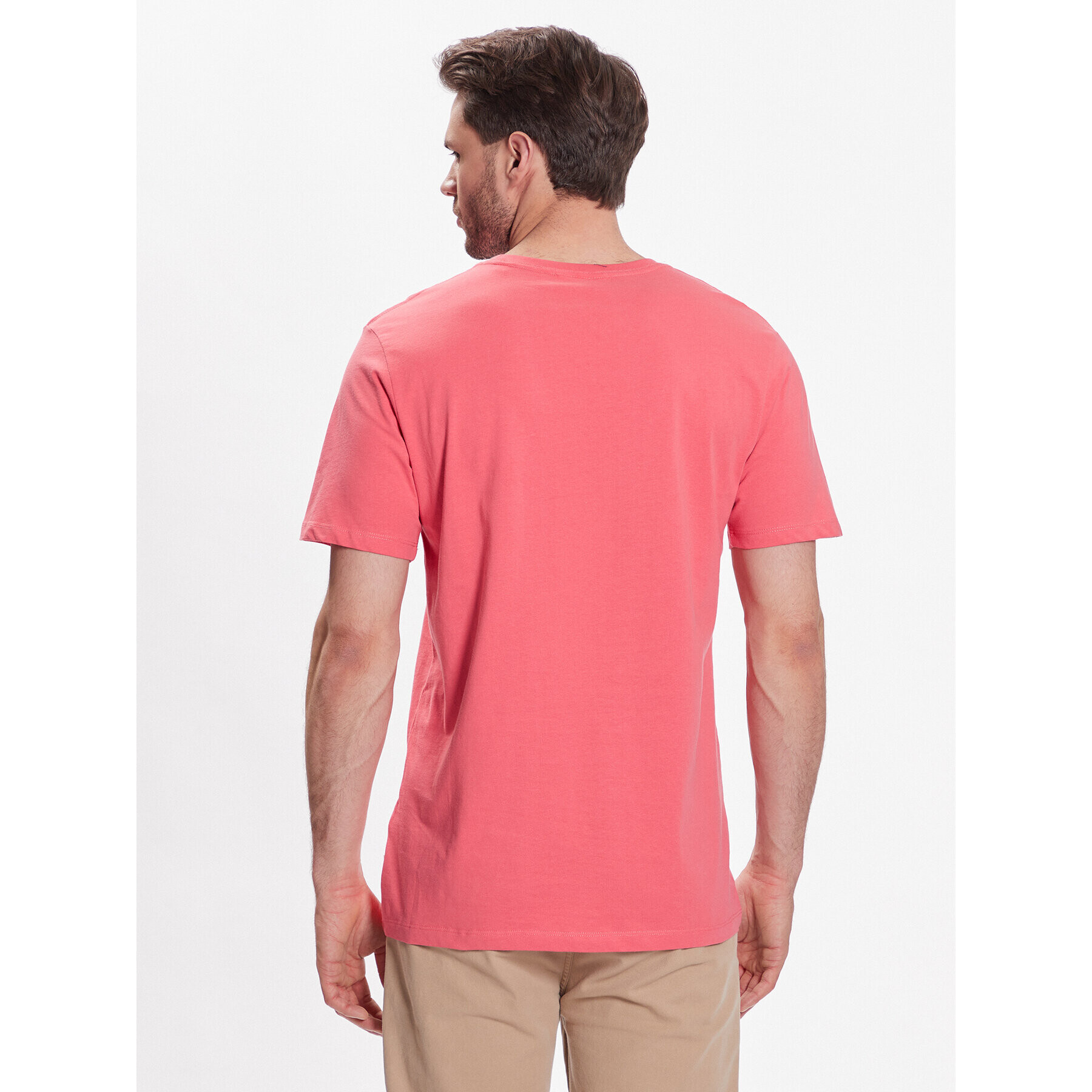 Lindbergh T-Shirt 30-400222 Červená Relaxed Fit - Pepit.cz