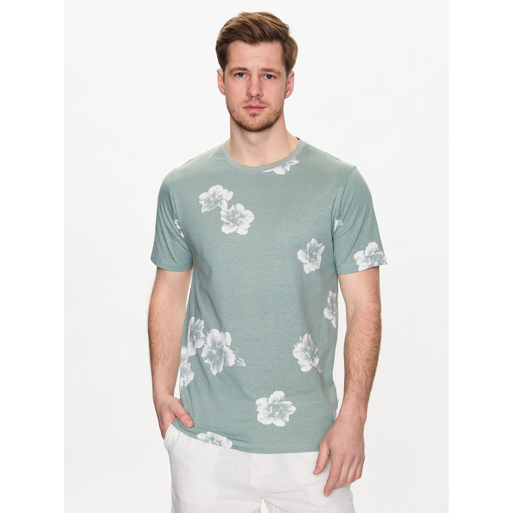 Lindbergh T-Shirt 30-400223 Zelená Relaxed Fit - Pepit.cz