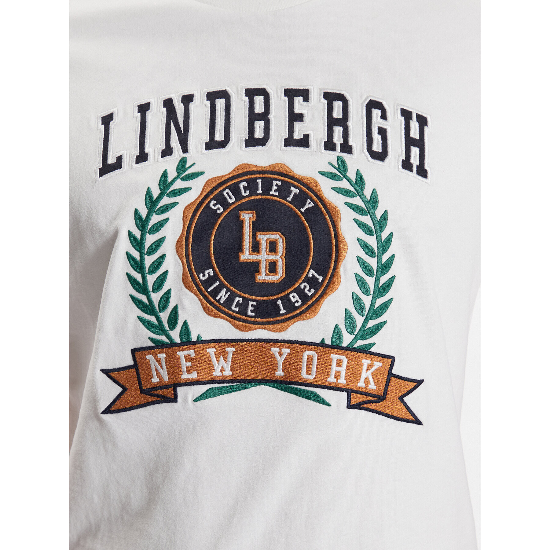 Lindbergh T-Shirt 30-420129 Bílá Regular Fit - Pepit.cz