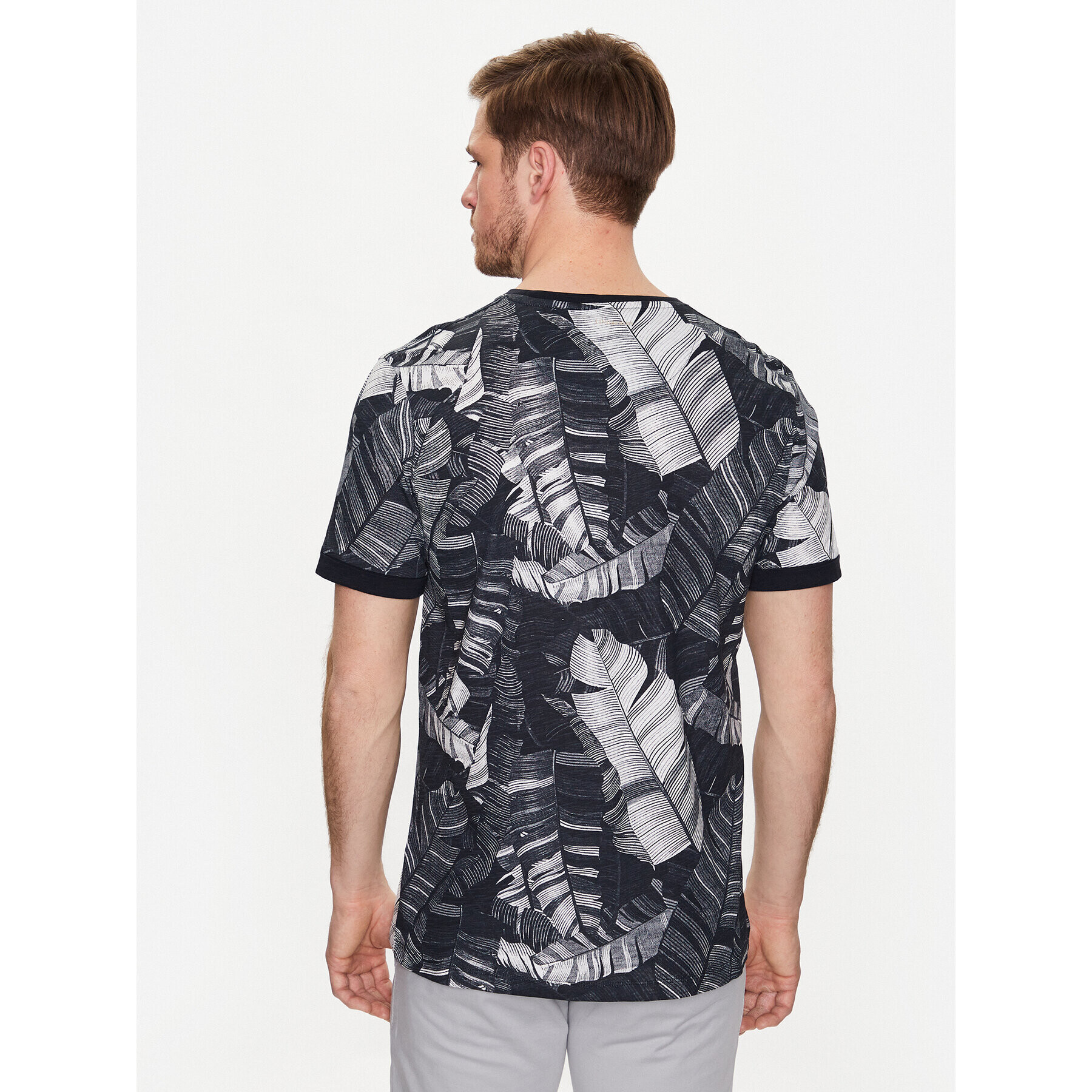 Lindbergh T-Shirt 30-420143 Tmavomodrá Relaxed Fit - Pepit.cz