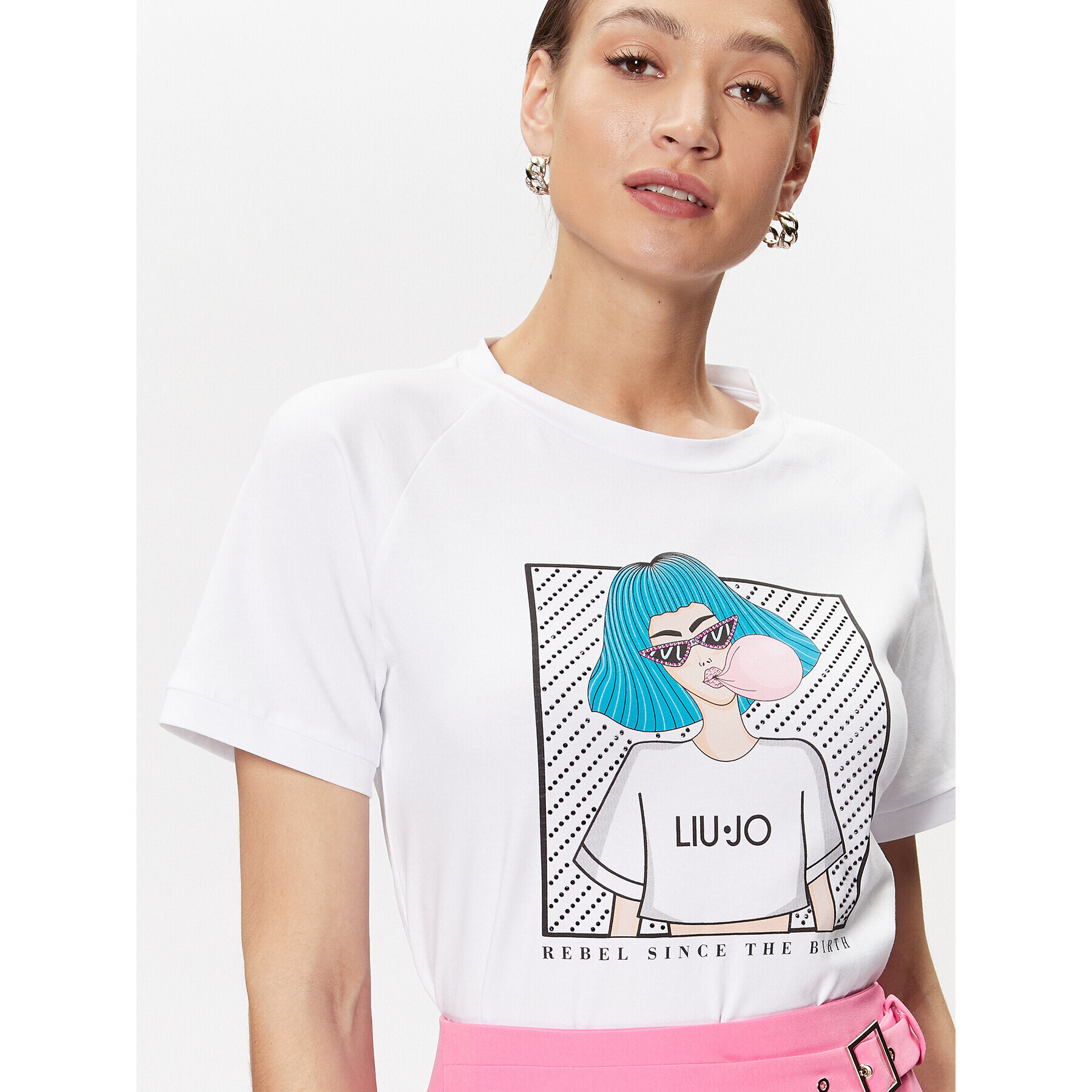 Liu Jo Beachwear T-Shirt VA3118 J5003 Bílá Regular Fit - Pepit.cz