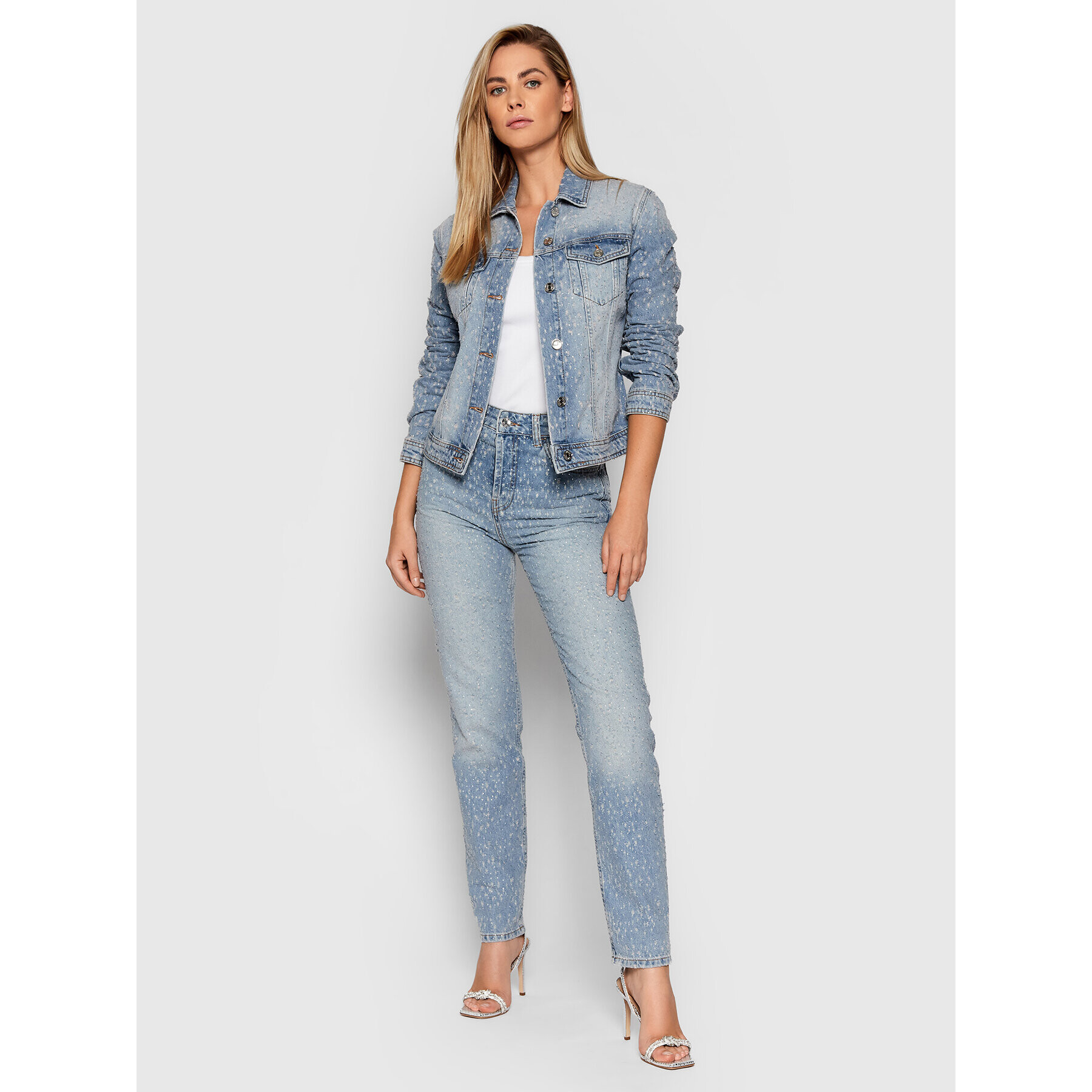 Liu Jo Jeansy UF1081 D4639 Modrá Mom Fit - Pepit.cz