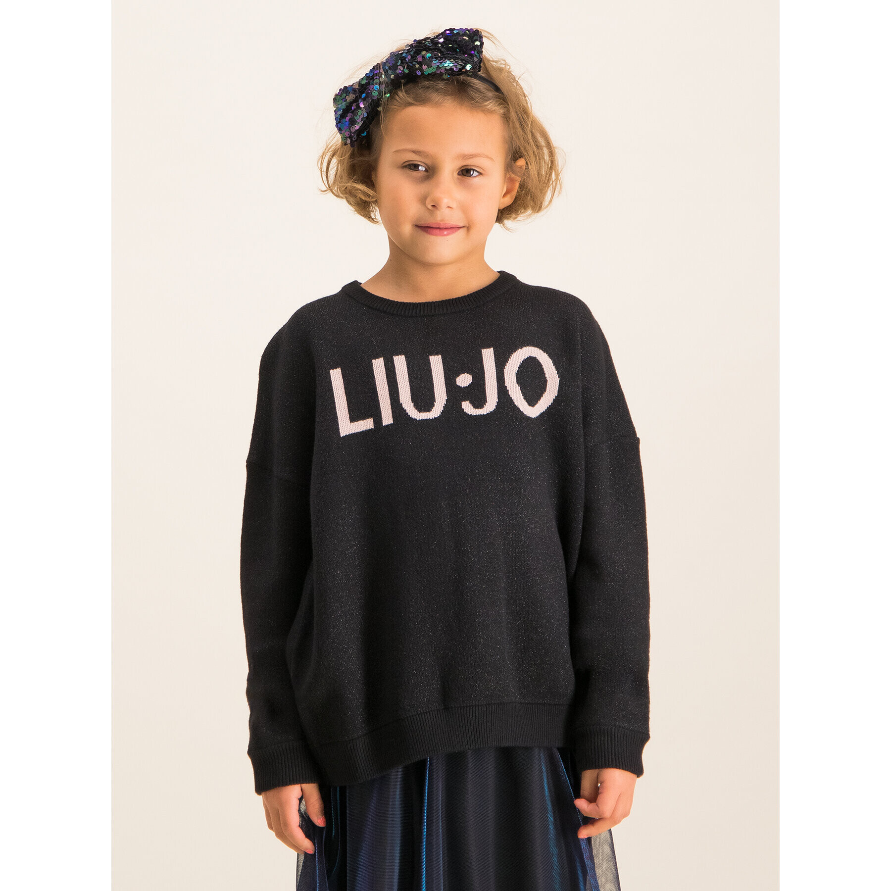 Liu Jo Kids Svetr Maglia Chiusa G69215 MA09E Černá Regular Fit - Pepit.cz