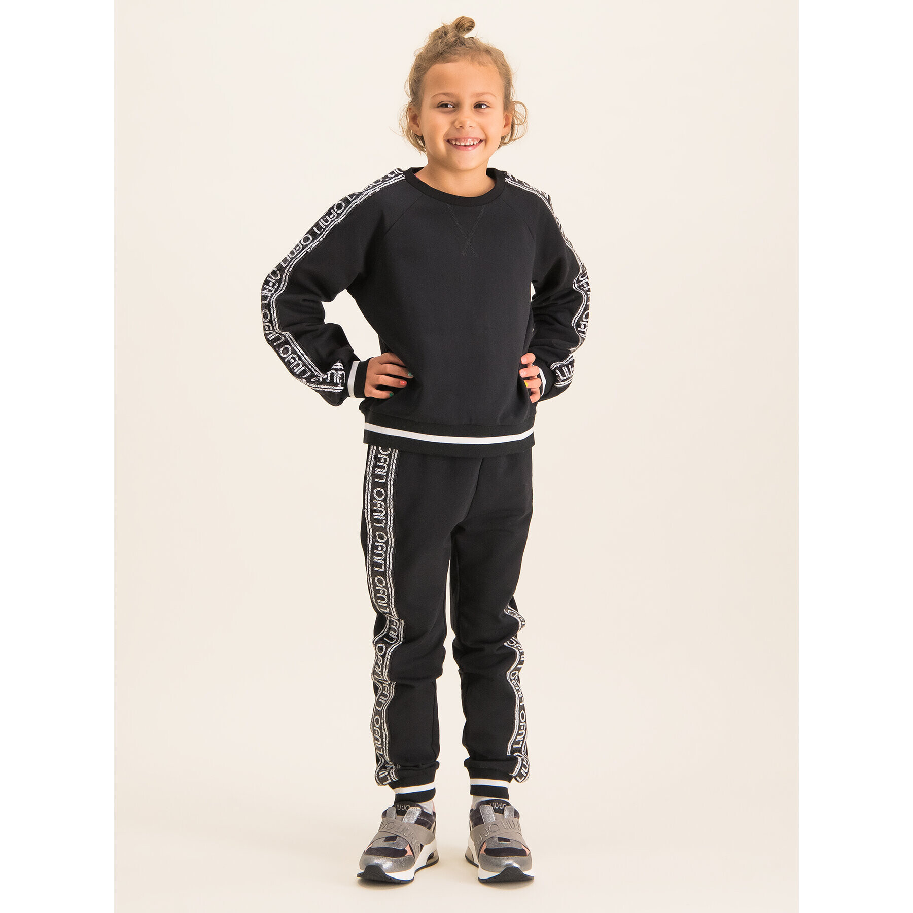 Liu Jo Kids Teplákové kalhoty Felpa Lungo G69214 F0090 Černá Regular Fit - Pepit.cz