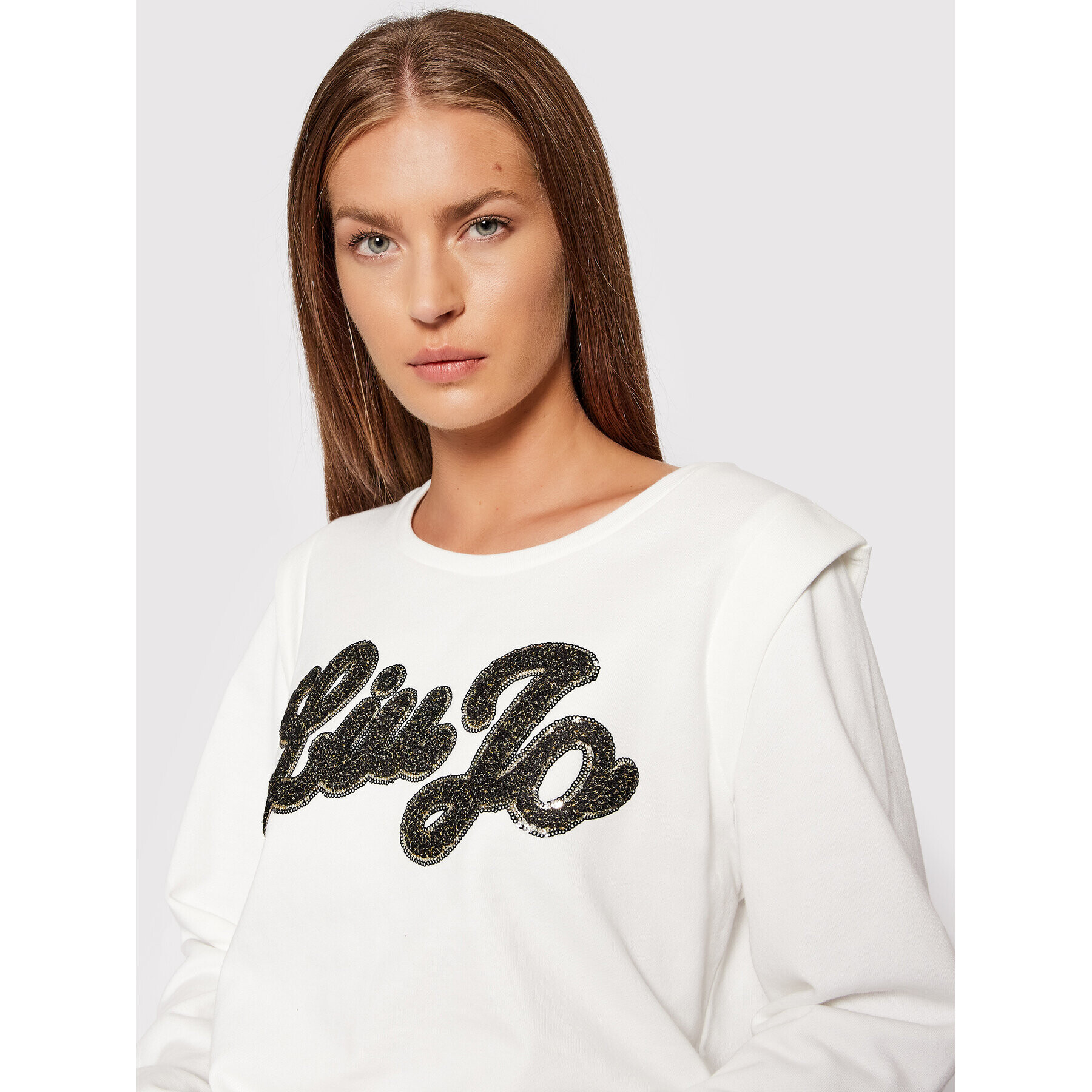 Liu Jo Mikina WF1191 F0835 Bílá Regular Fit - Pepit.cz