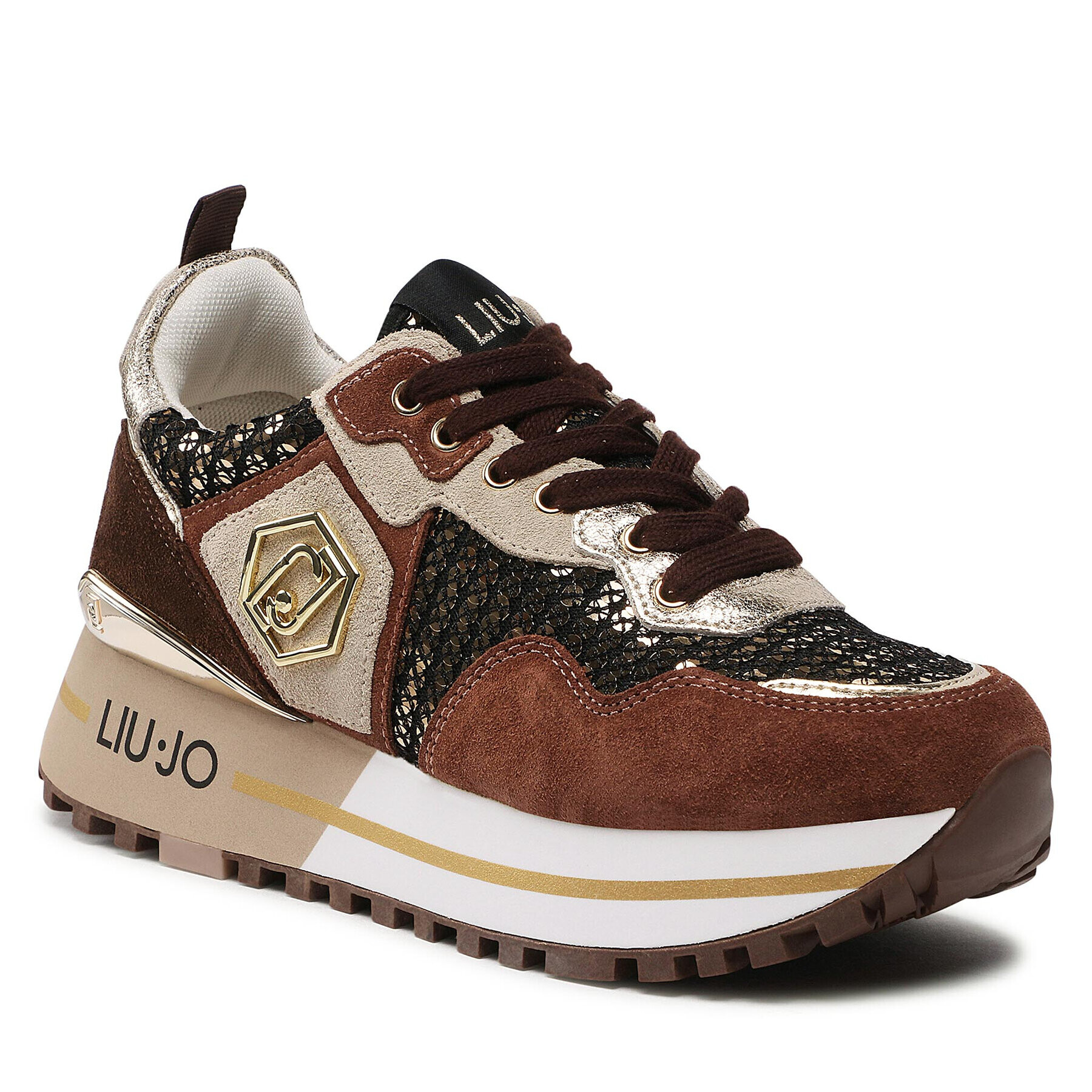 Liu Jo Sneakersy Maxi Wonder 01 BF2095 PX242 Hnědá - Pepit.cz