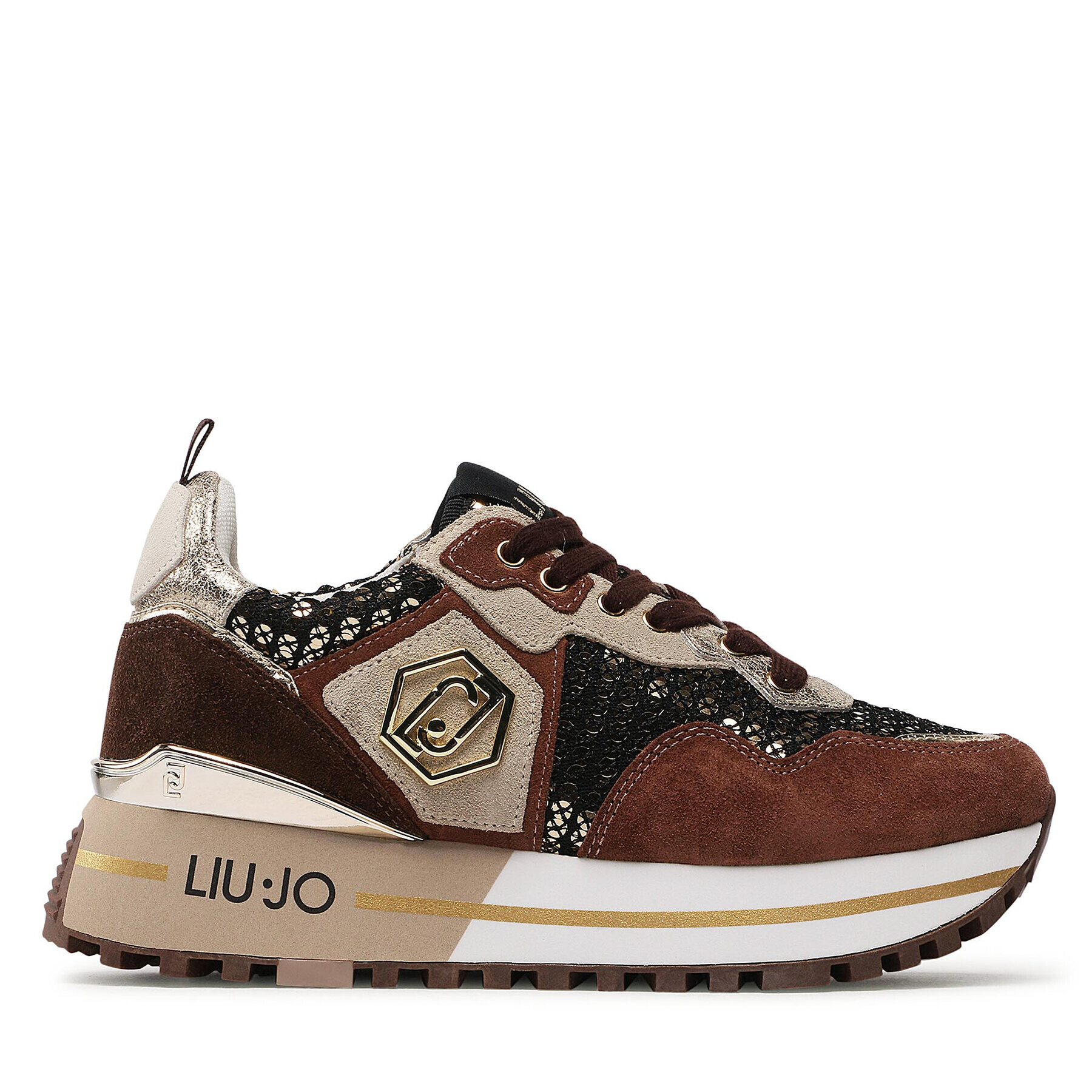 Liu Jo Sneakersy Maxi Wonder 01 BF2095 PX242 Hnědá - Pepit.cz