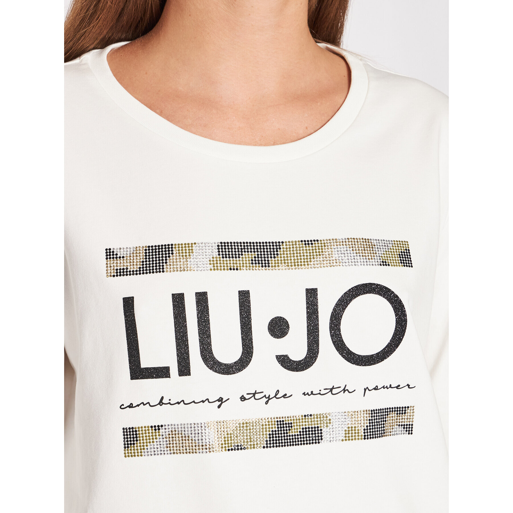 Liu Jo Sport Mikina TF1224 F0833 Bílá Regular Fit - Pepit.cz