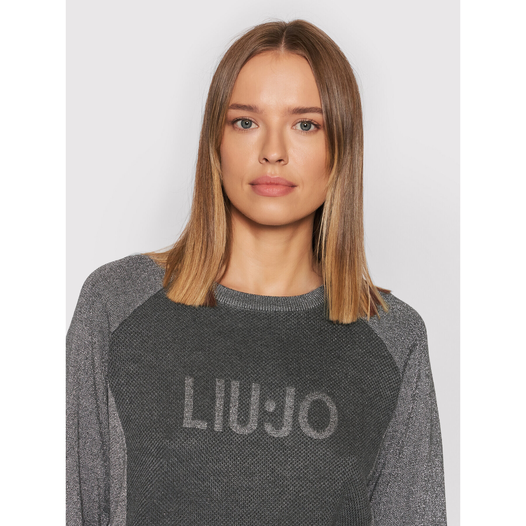 Liu Jo Sport Svetr TF1189 MA831 Šedá Regular Fit - Pepit.cz