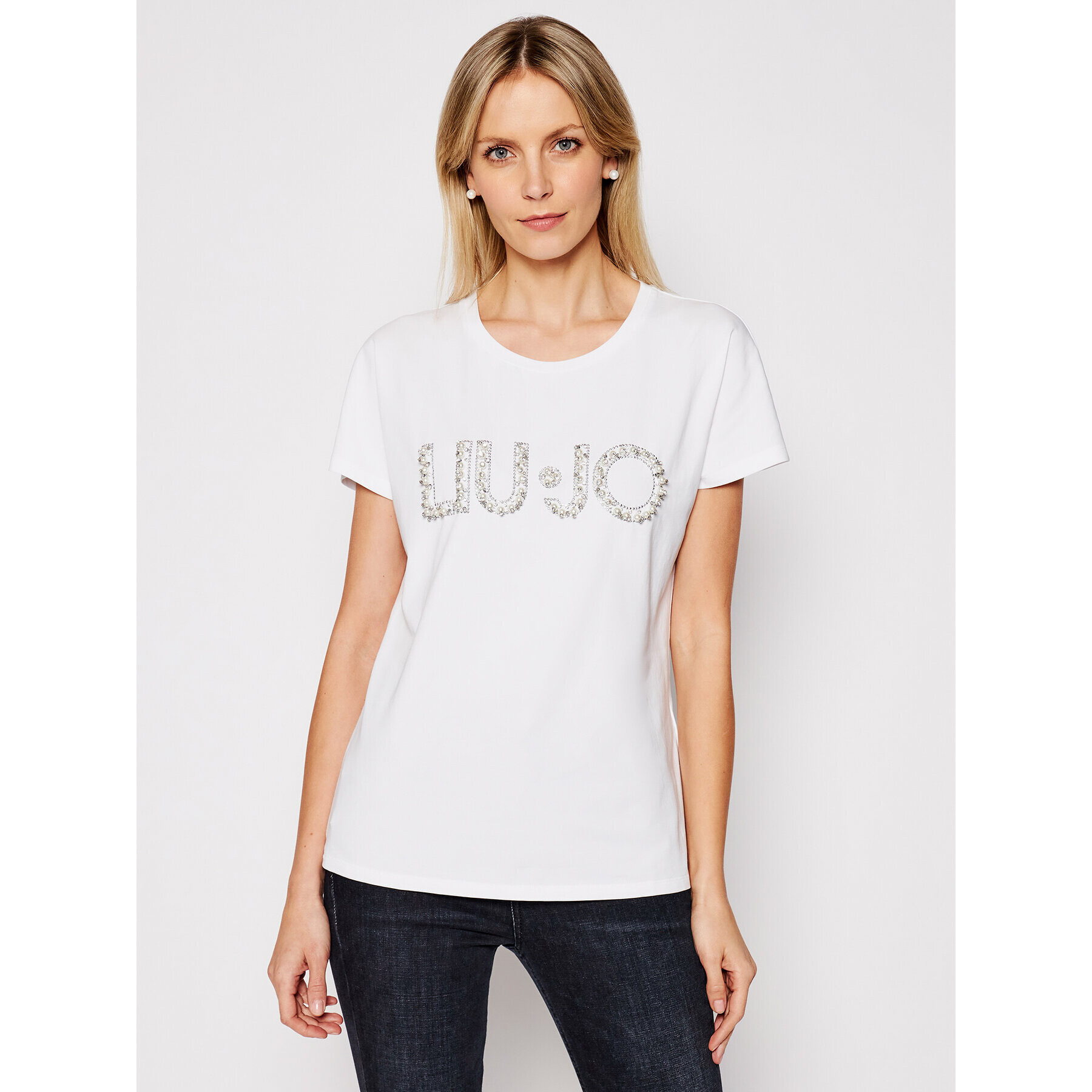 Liu Jo T-Shirt CA1236 J9135 Bílá Regular Fit - Pepit.cz