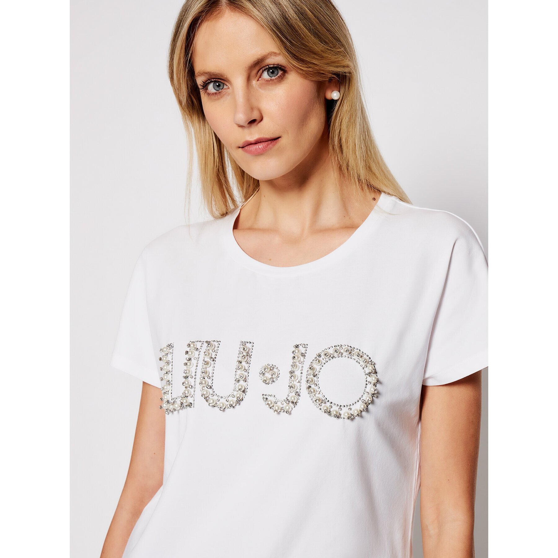 Liu Jo T-Shirt CA1236 J9135 Bílá Regular Fit - Pepit.cz