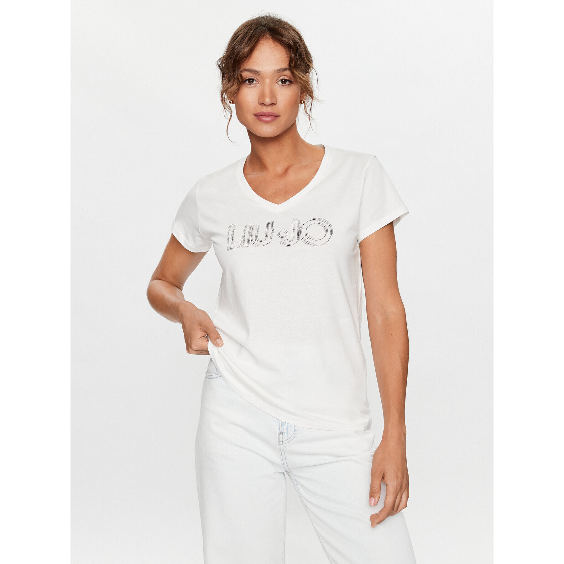 Liu Jo T-Shirt TF3297 J6040 Bílá Regular Fit - Pepit.cz